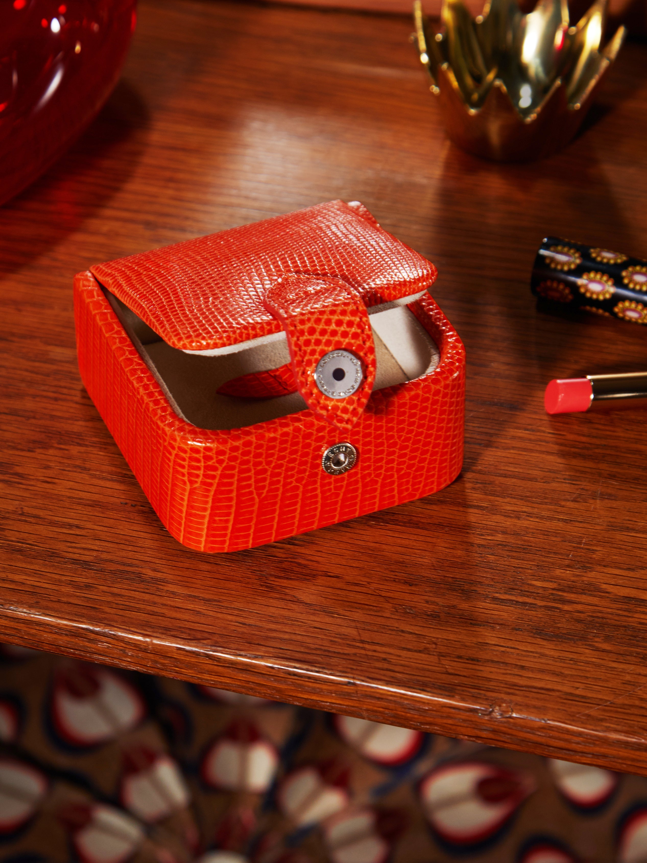 Leather Travel Stud Box