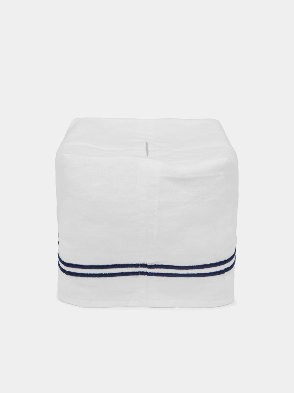 Antibes Embroidered Linen Rectangular Tissue Box