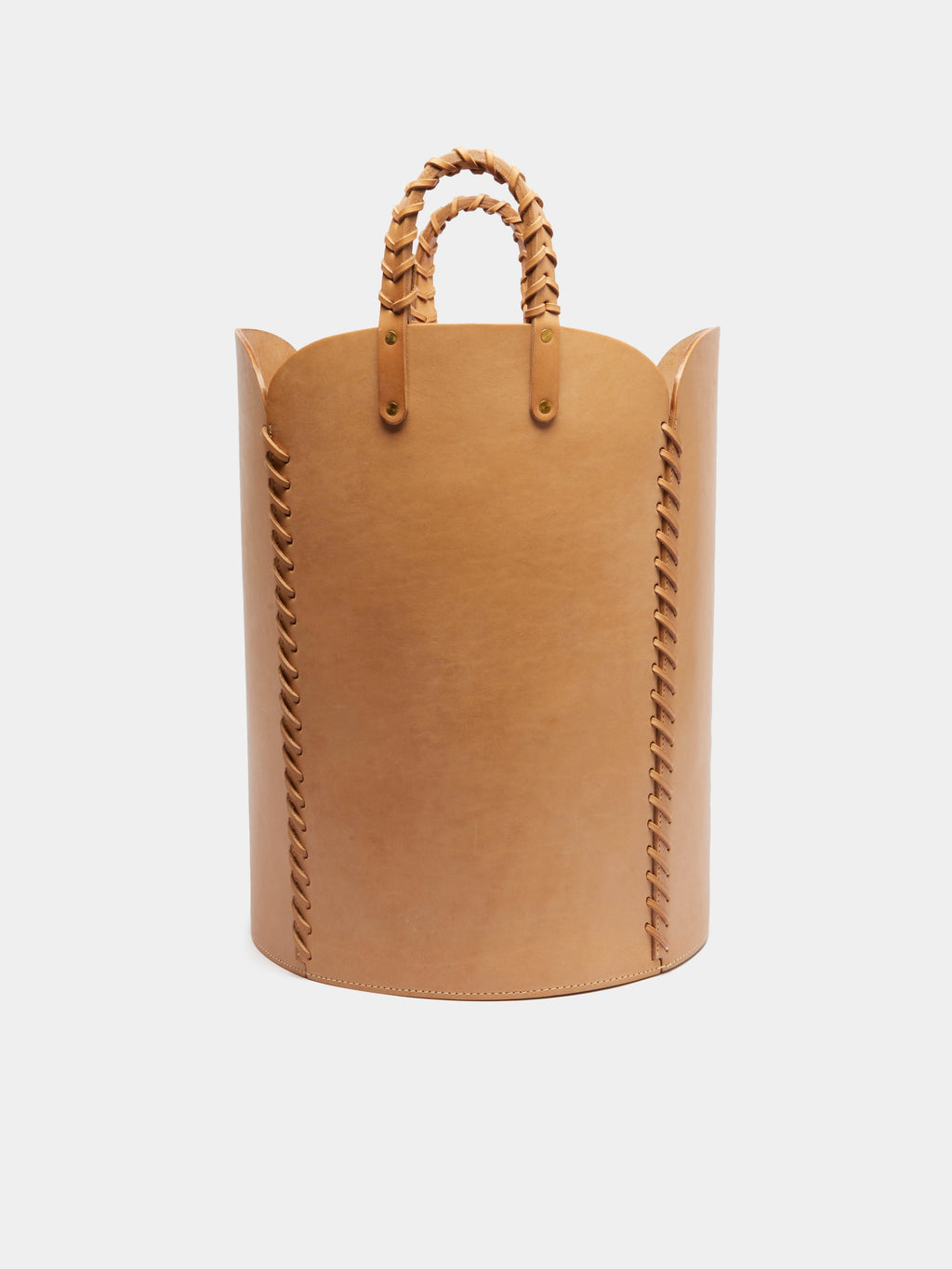 Woven Leather Basket