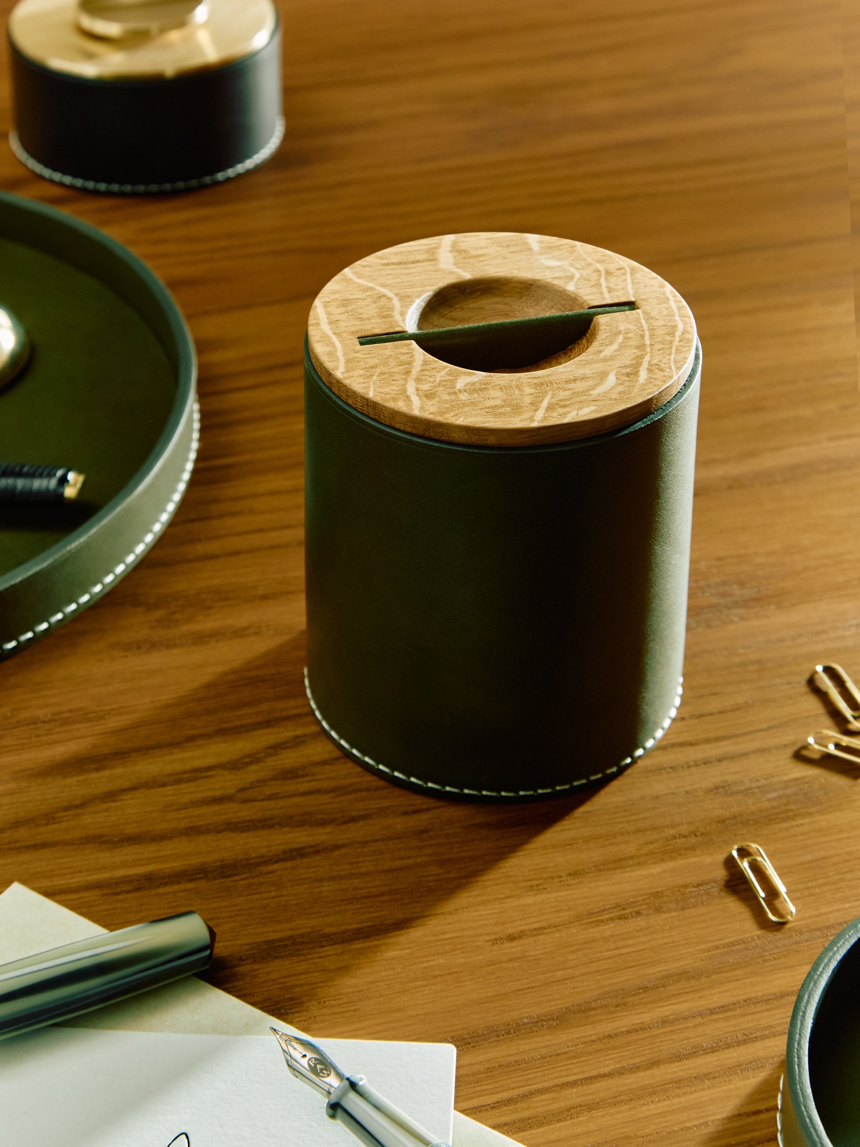 Mell Leather and Wood Extra Large Box