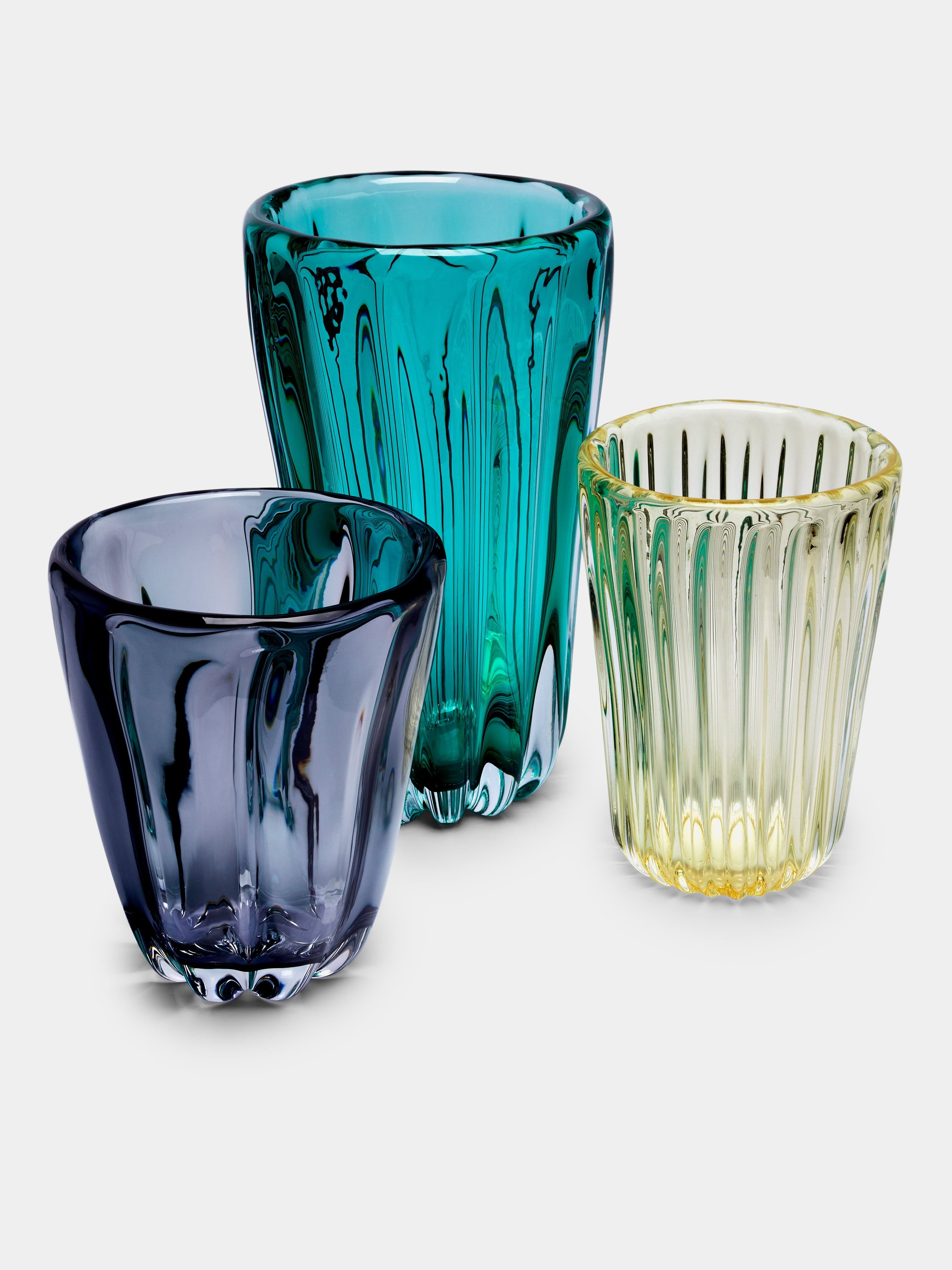 Fiori Conico Hand-Blown Murano Glass Vase (8in/20cm)