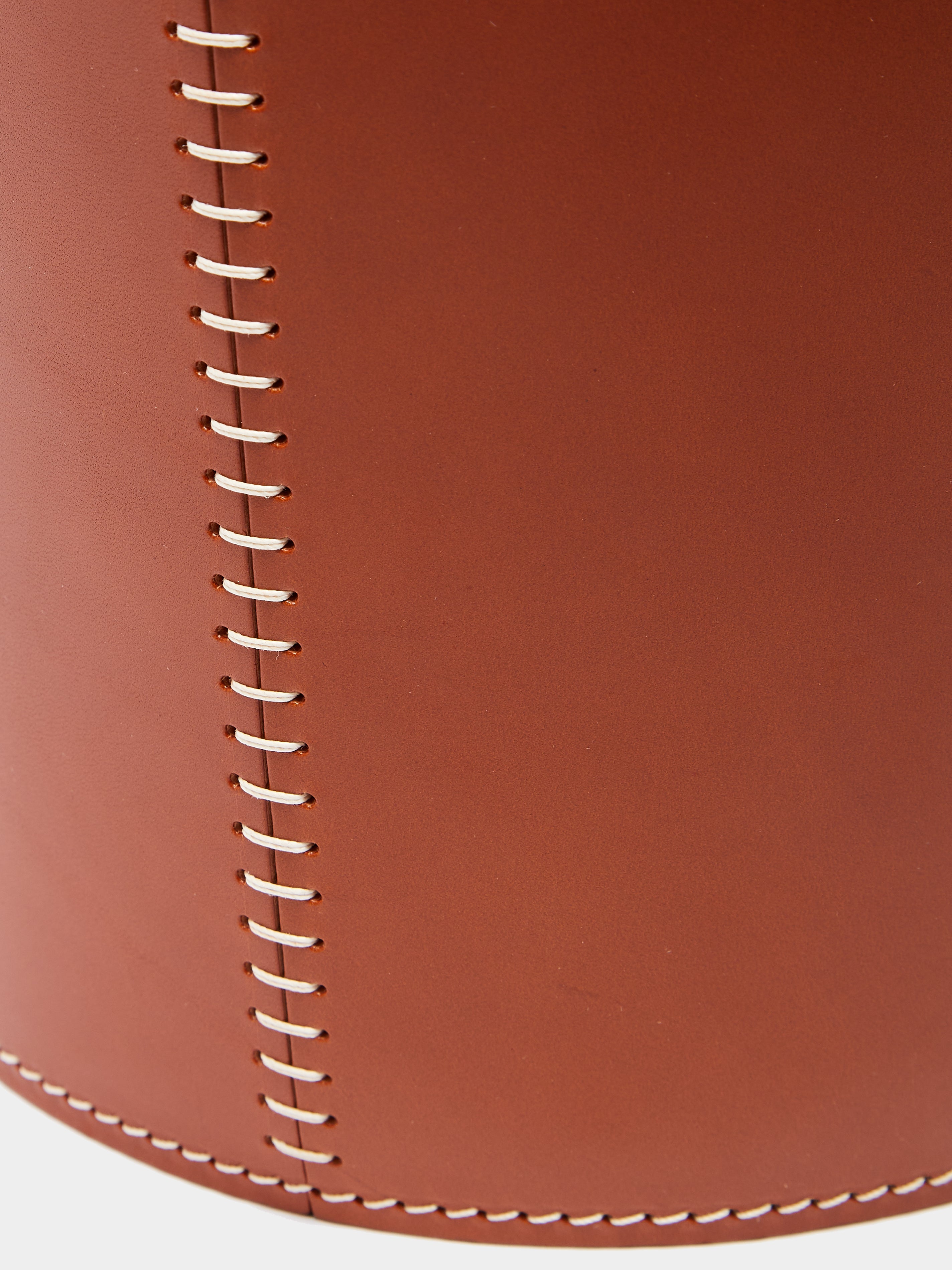 Eyelet Leather Wastepaper Bin