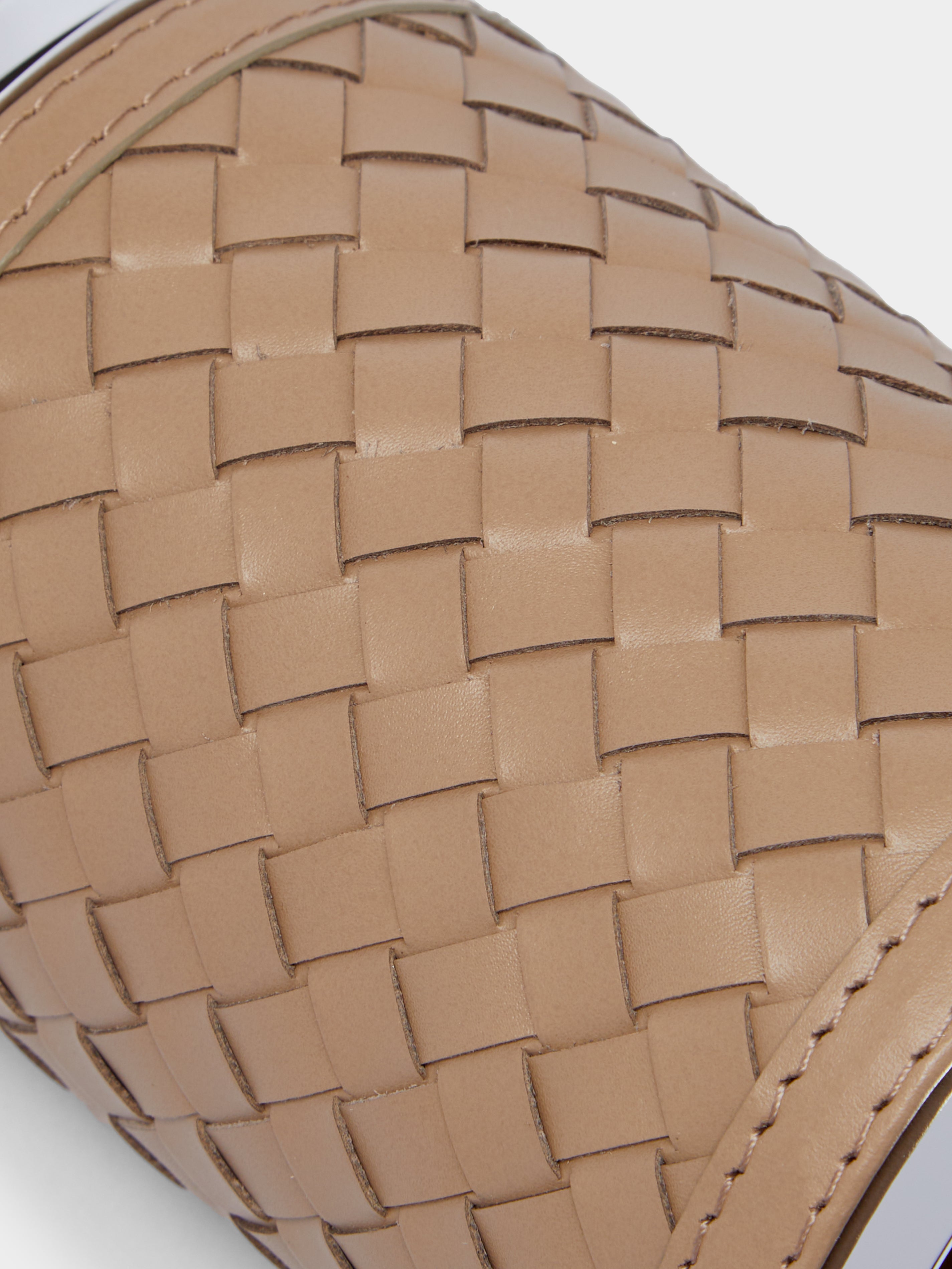 Woven Leather Lidded Box