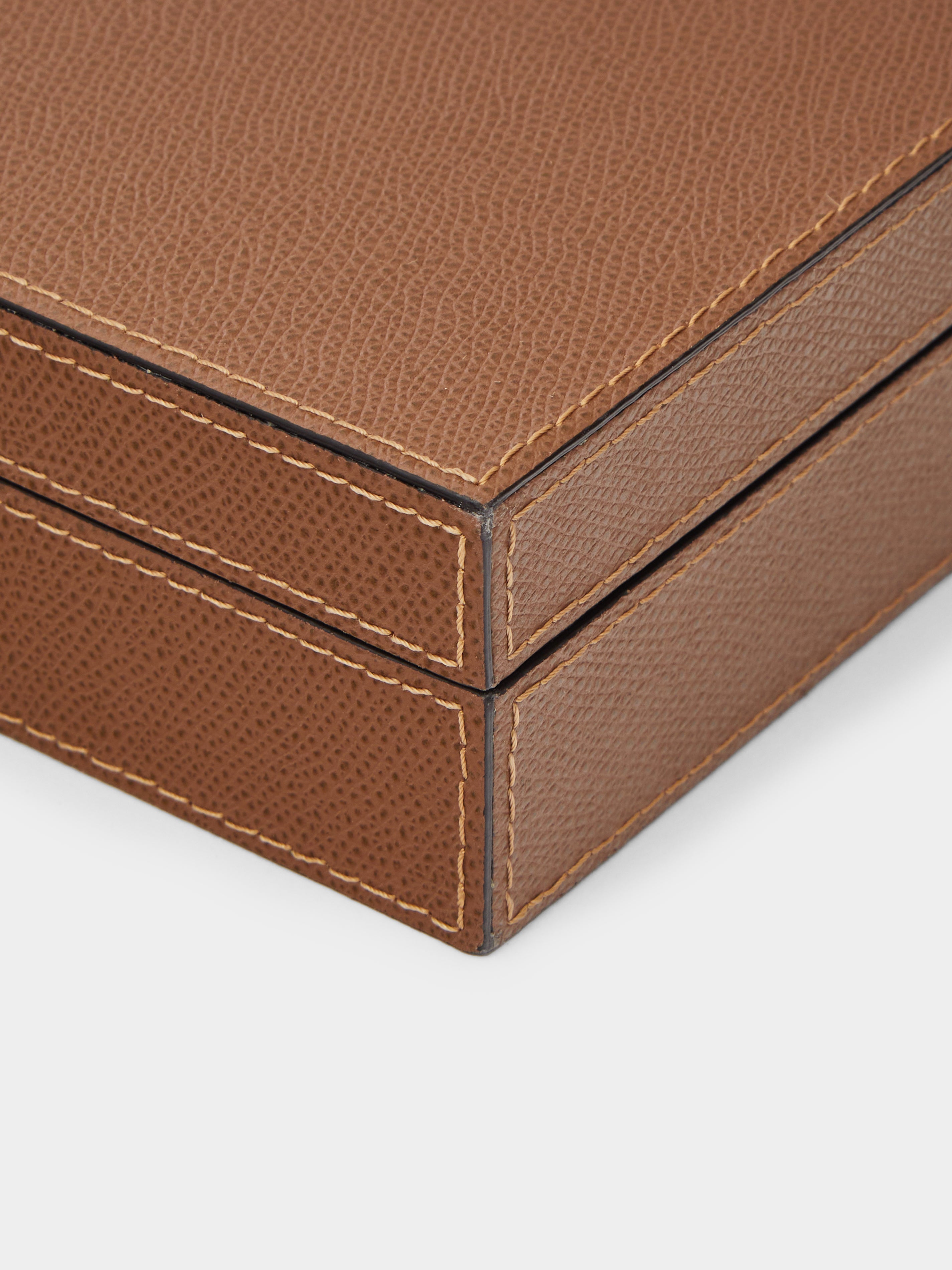 Jeff Leather Cufflinks Box