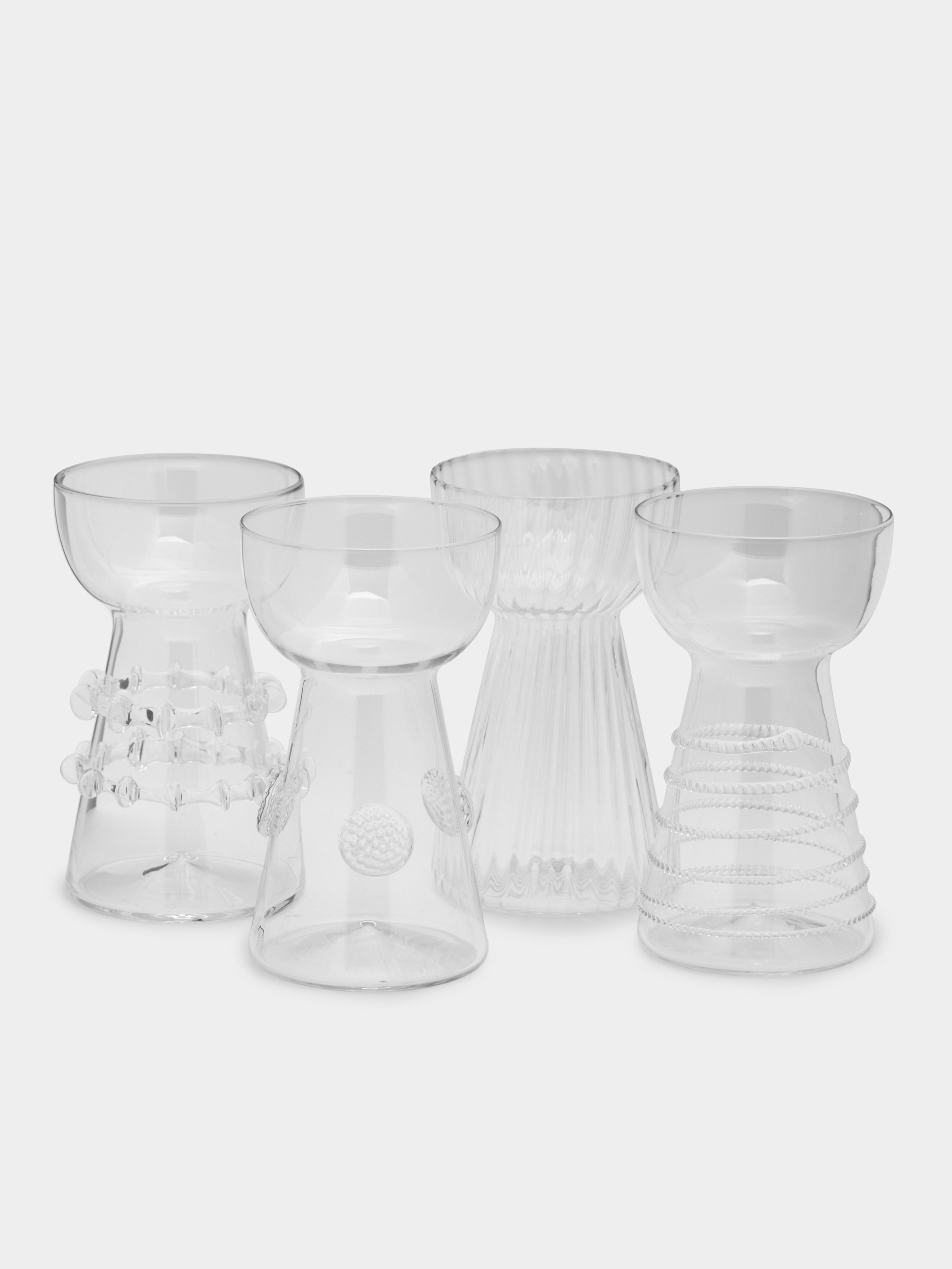 Hand-Blown Glass Bud Vases – 5in/13cm (Set of 4)