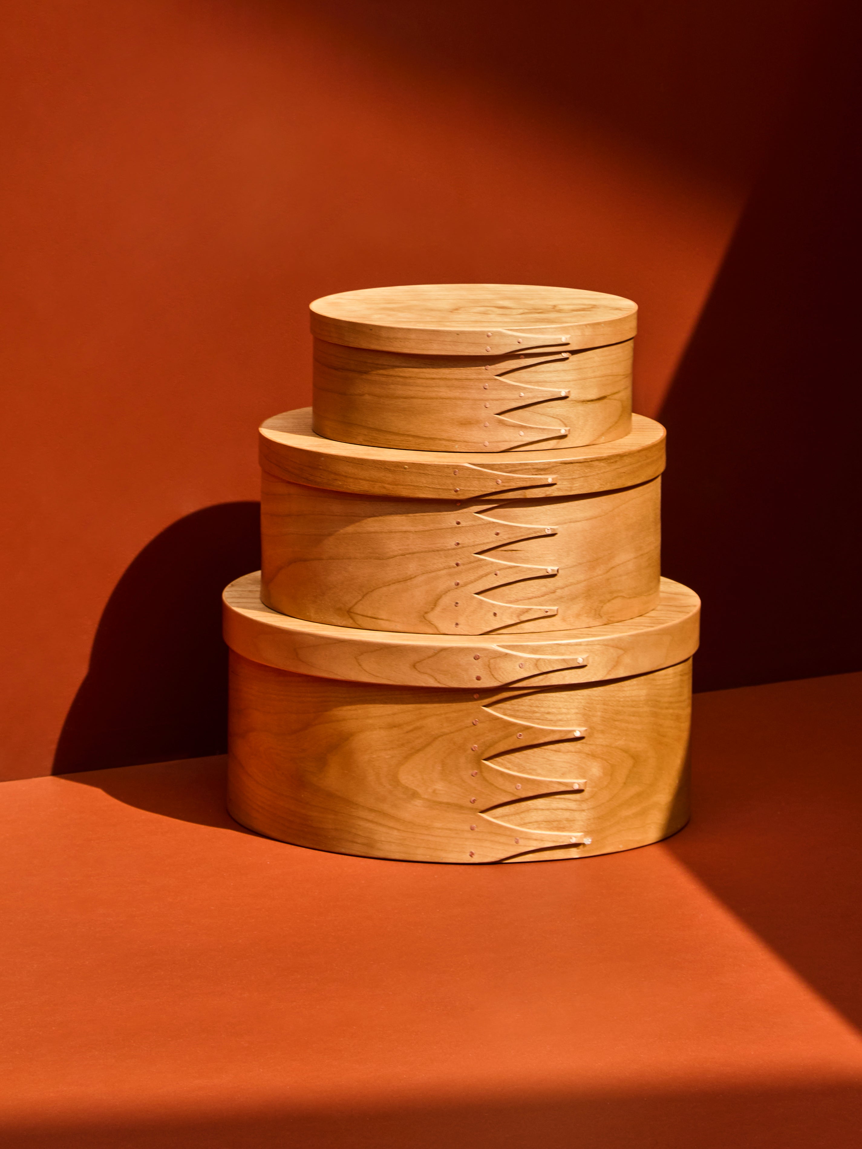 Cherry Wood Oval Large Box