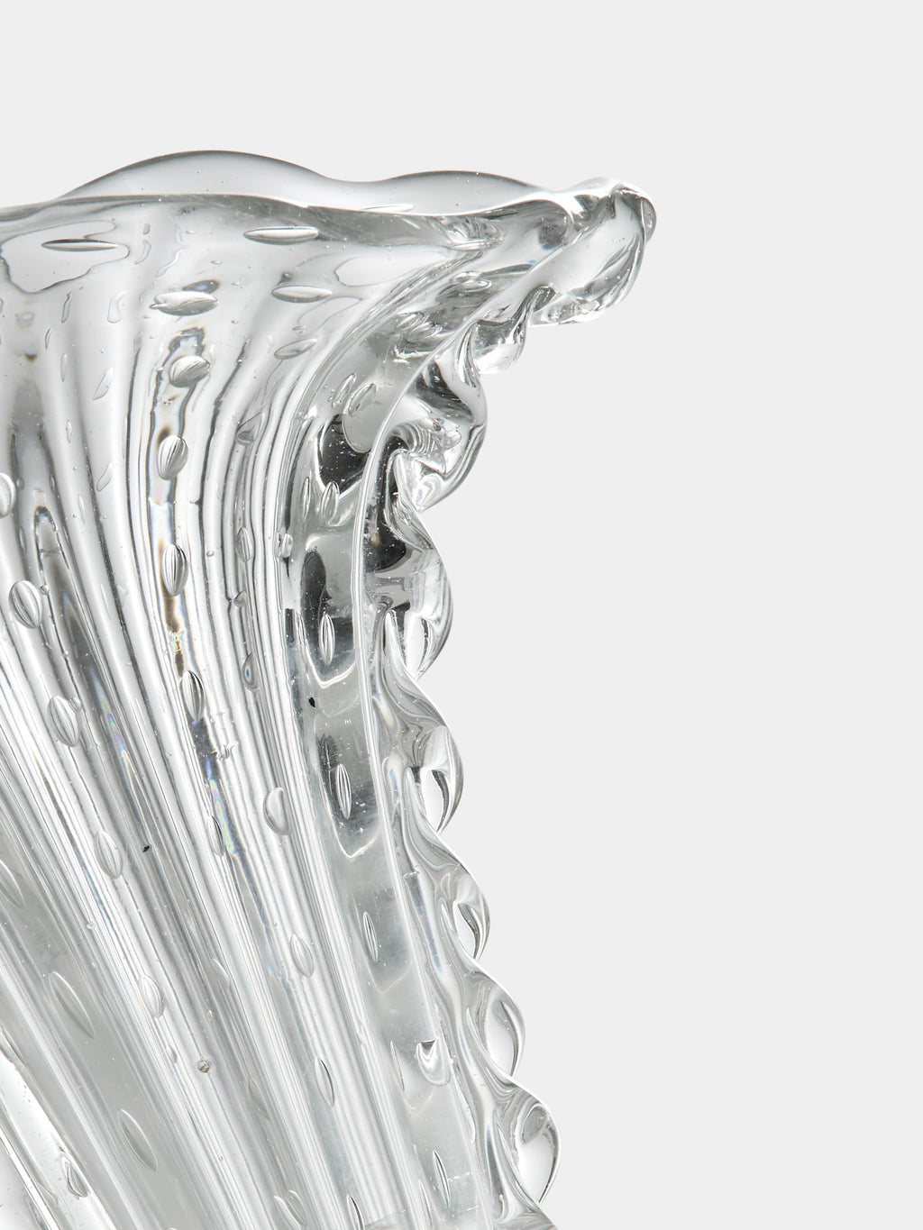 1960s Barovier & Toso Crystal Vase (8.5in/22cm)