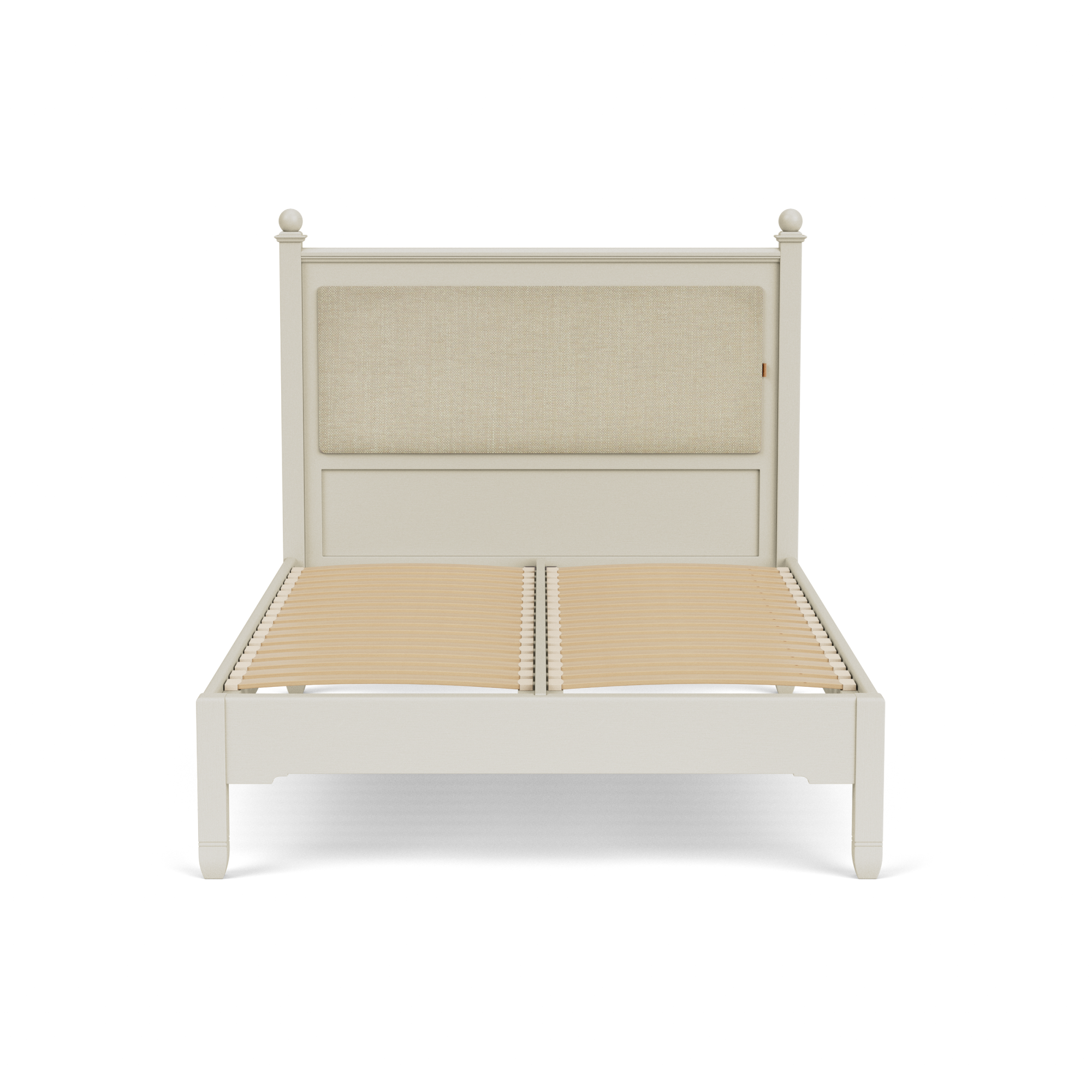 Chichester Double Bed with Upholstered Headboard, Painted