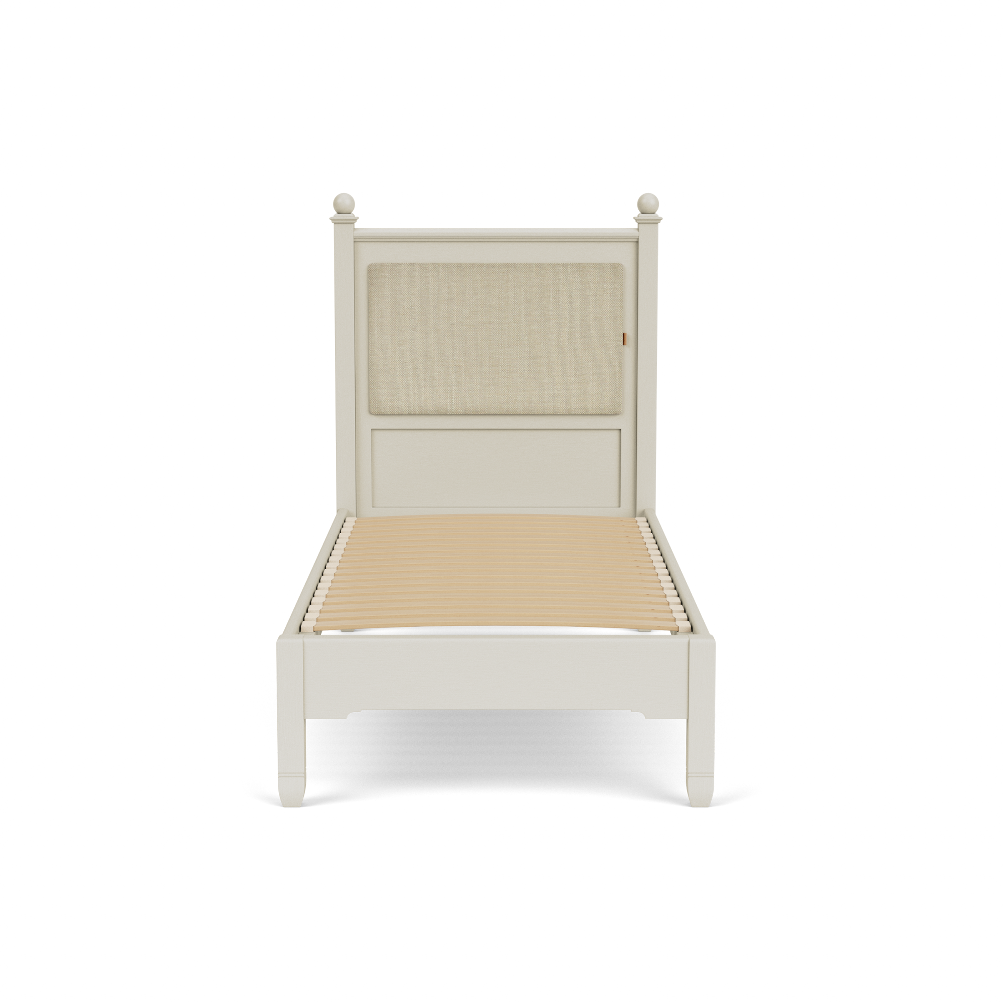 Chichester Single Bed with Upholstered Headboard, Painted