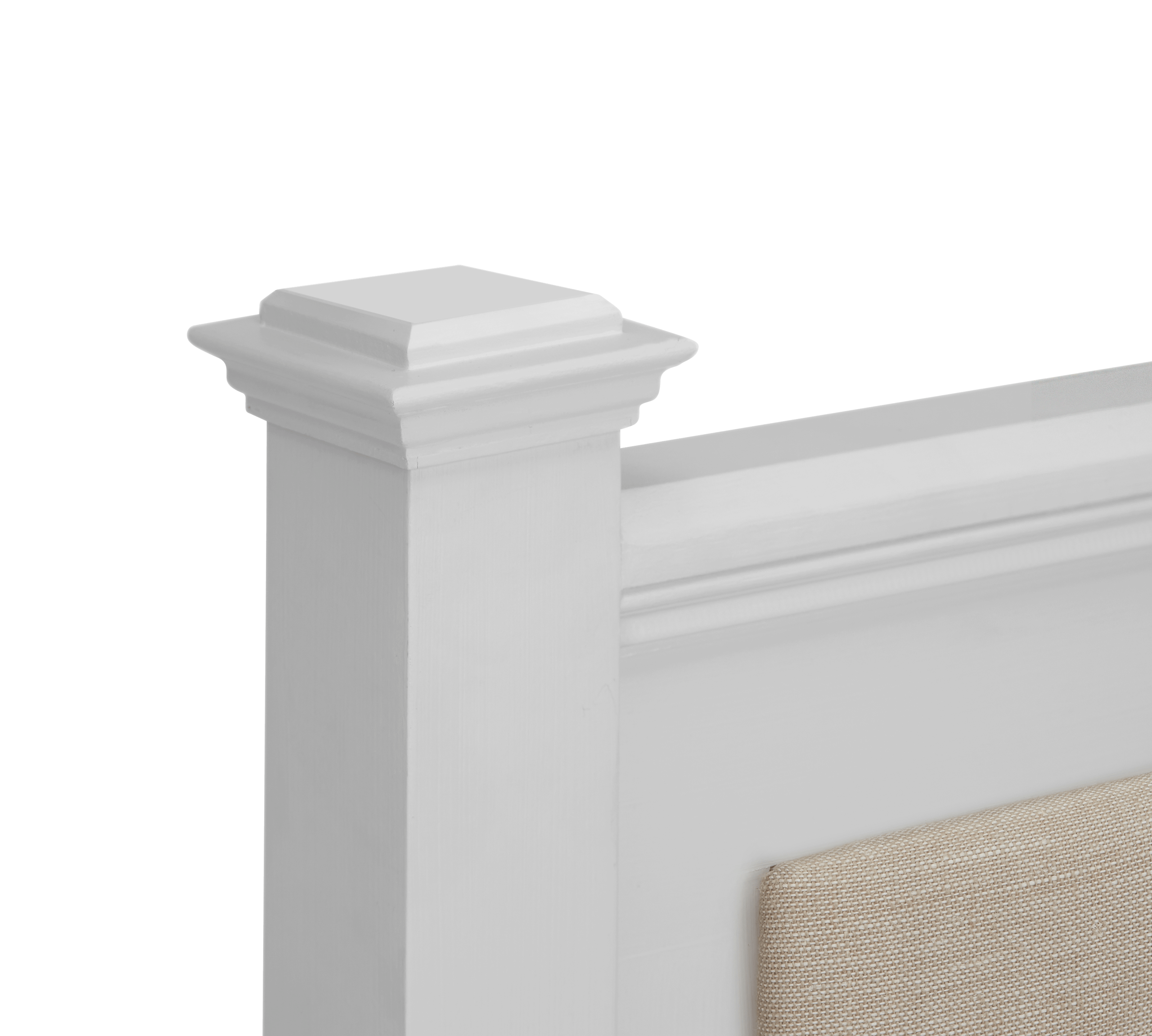 Chichester Super King Bed with Upholstered Headboard, Painted