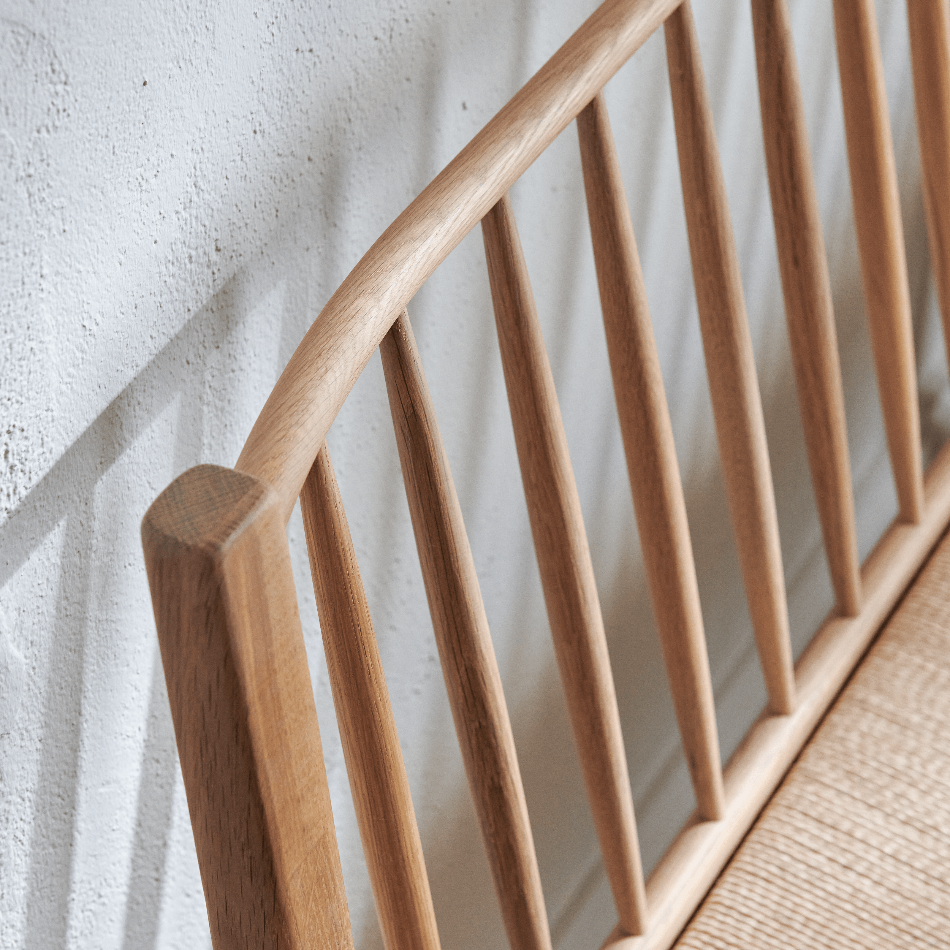 Wycombe 2 Seater Oak Dining Bench with Back