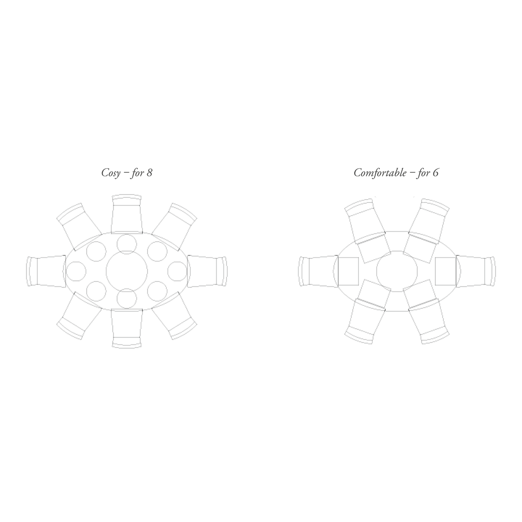 Stratford 6 Seater Oval Oak Dining Table