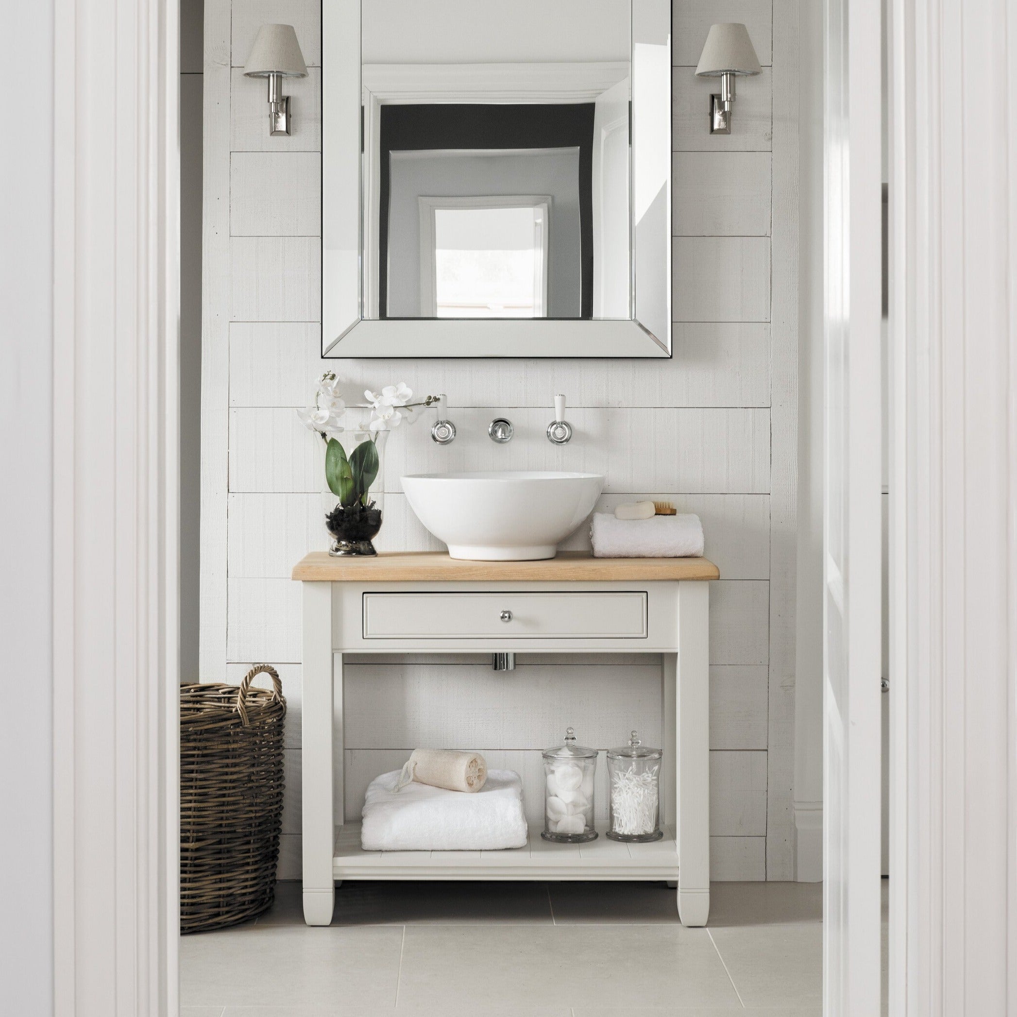 Chichester Countertop Open Washstand, 850mm
