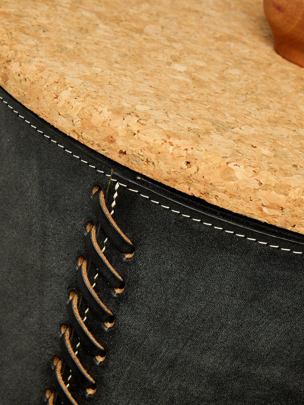 Pithos Leather Laundry Basket