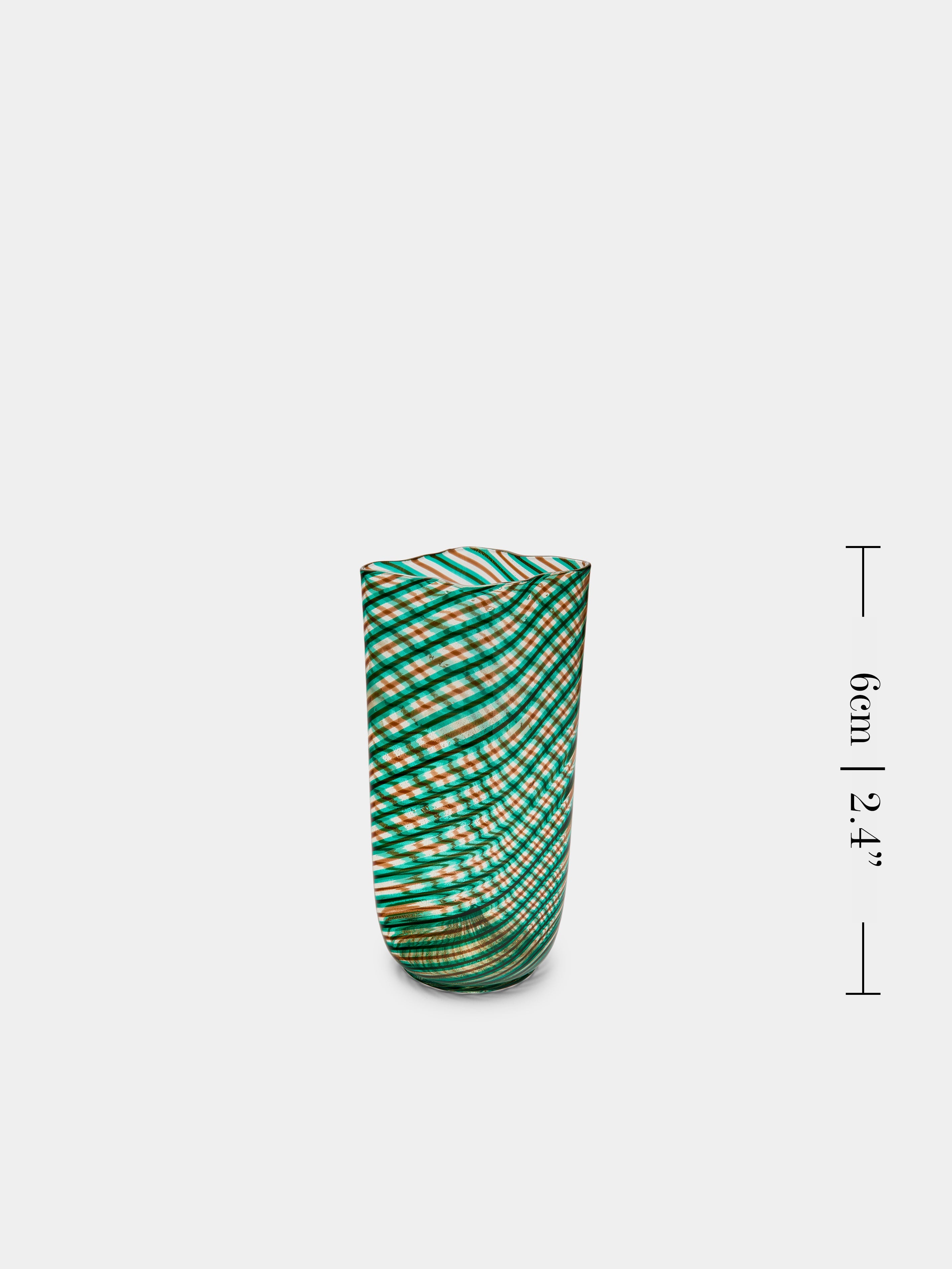 1960s Ercole Barovier Spira Aurata Murano Glass Vase (2.5in/6cm)