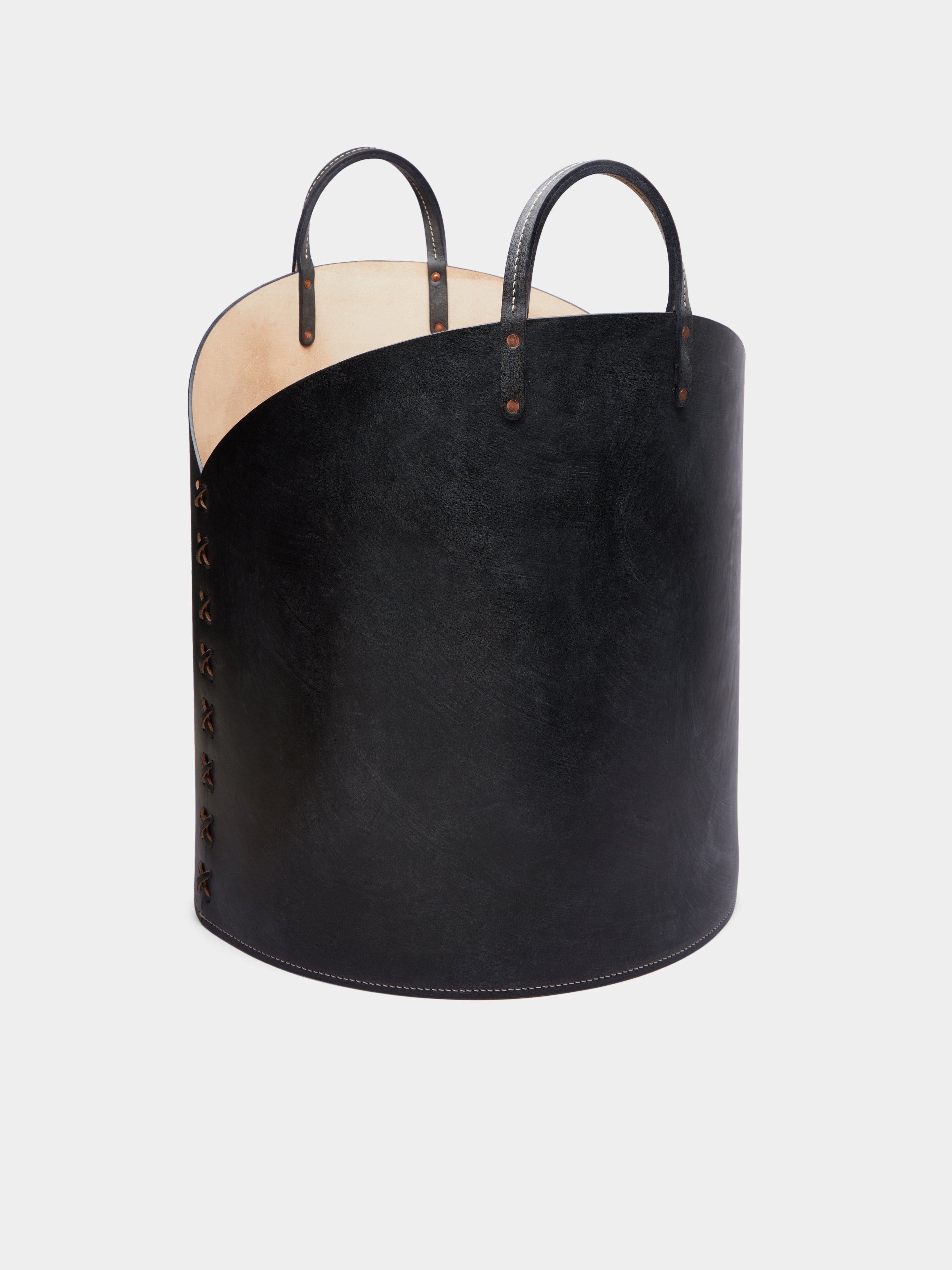 Leather Log Basket