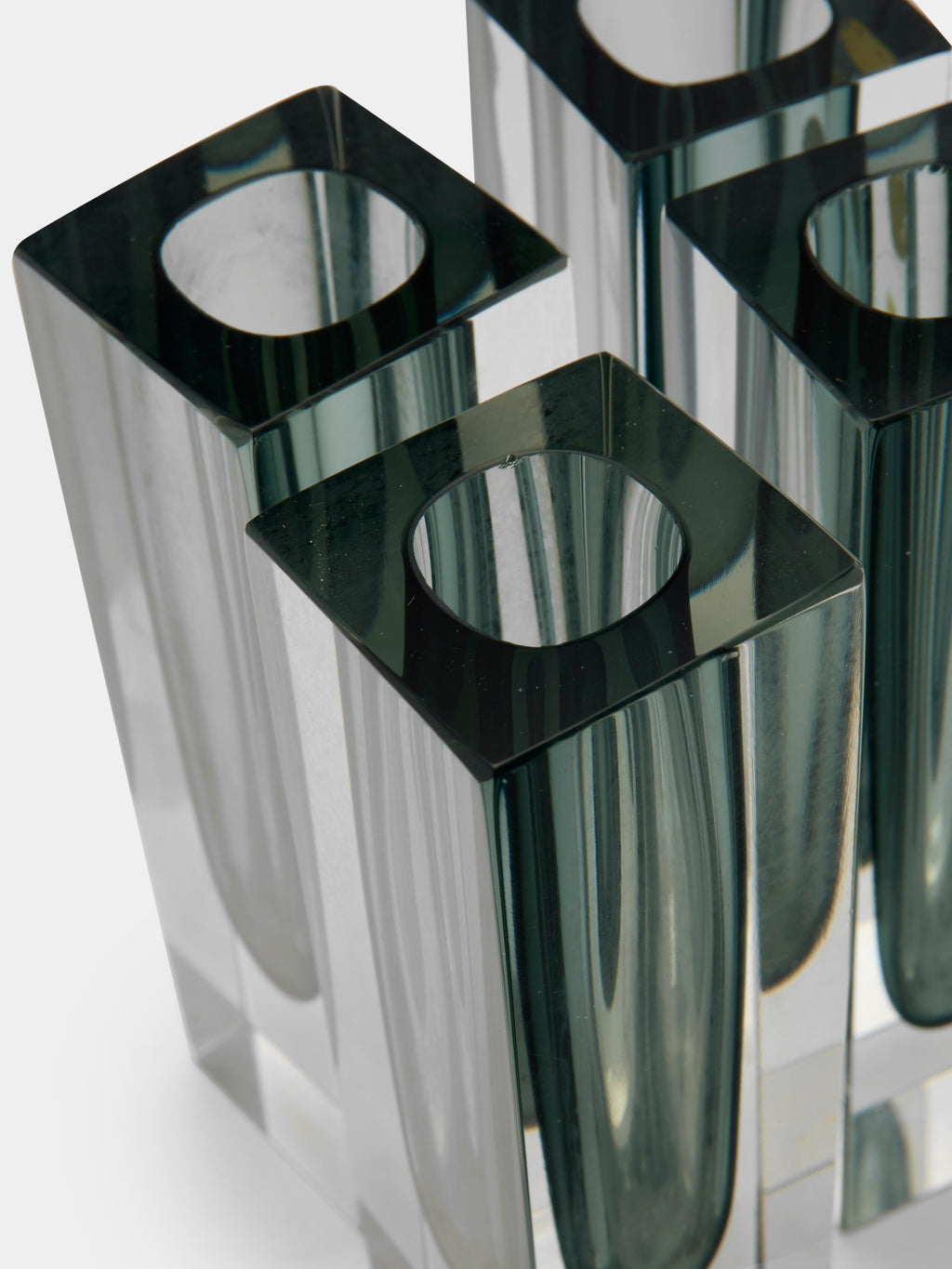 1970s Sommerso Murano Glass Bud Vases – 8.5in/22cm (Set of 4)