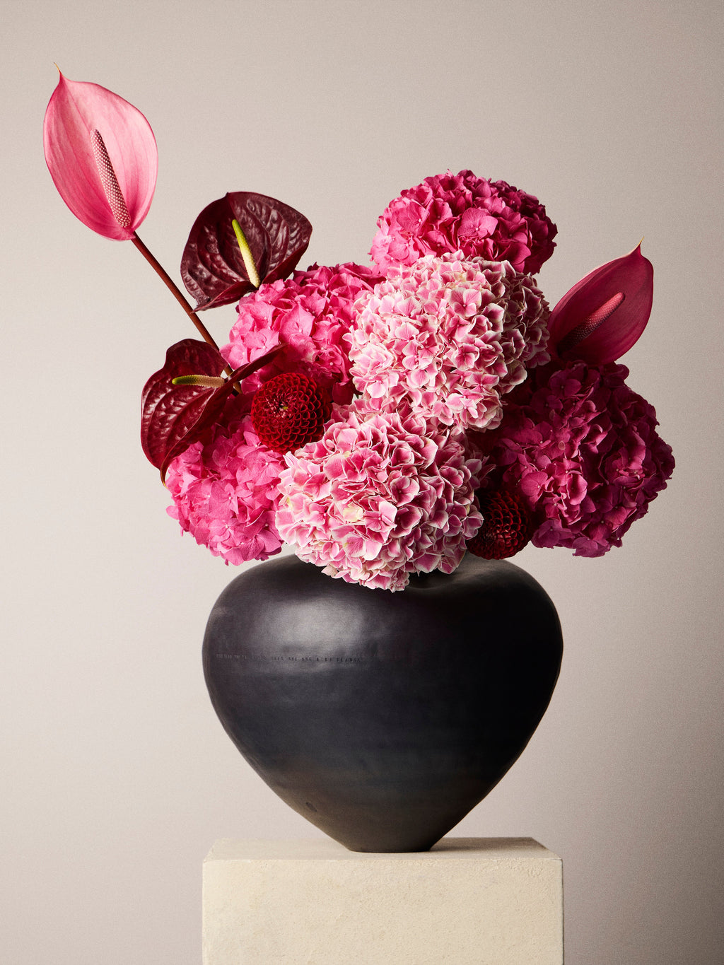 Hand-Formed Stoneware Vase (13.5in/34cm)