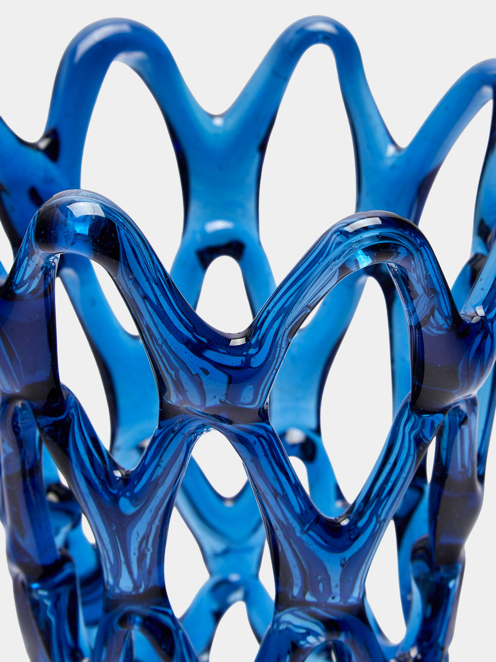 Mid-Century Glass Vase (10in/26cm)