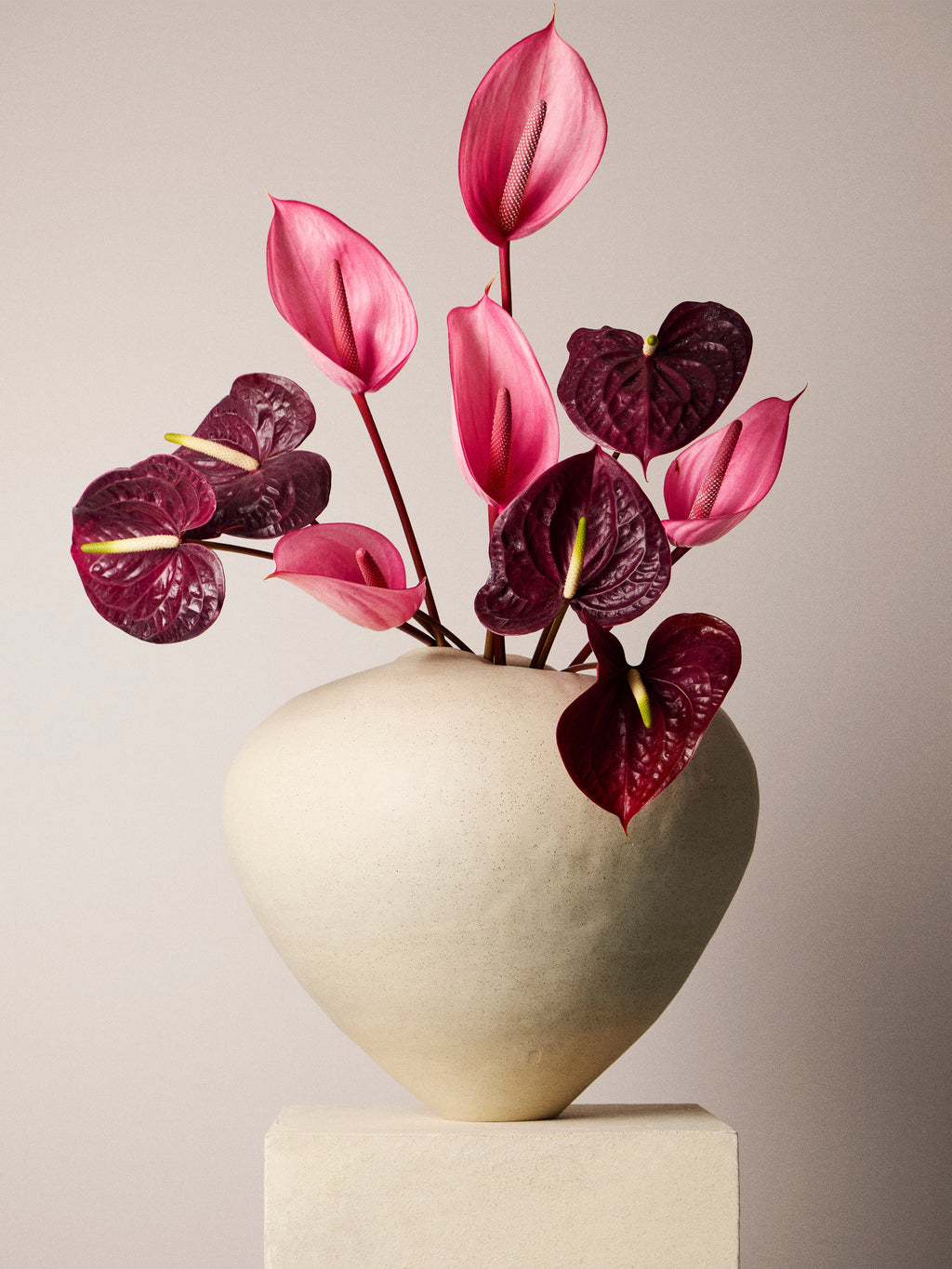 Hand-Formed Stoneware and Pyrite Vase (14.5in/37cm)