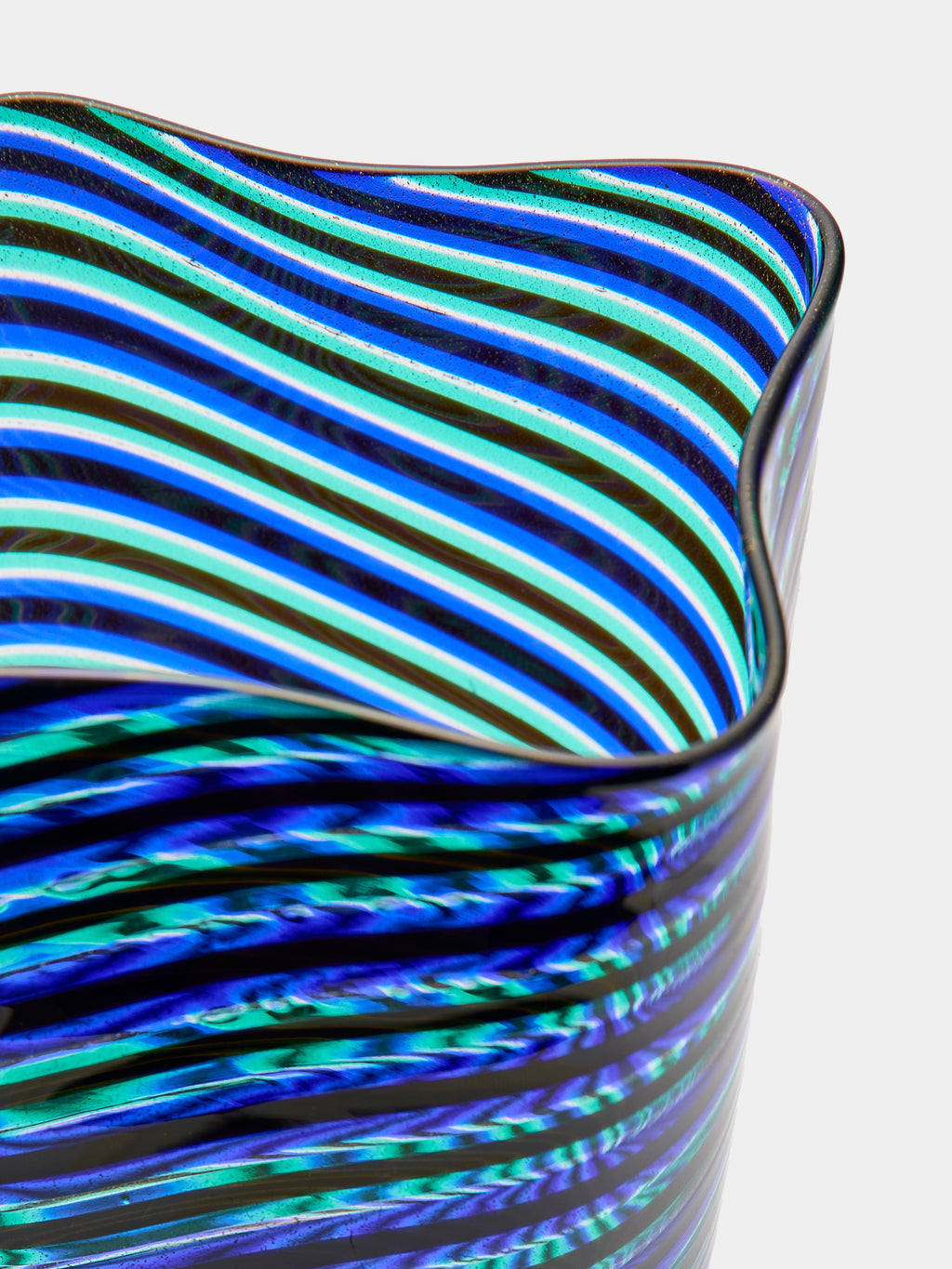 1960s Ercole Barovier Spira Aurata Murano Glass Vase (8in/21cm)