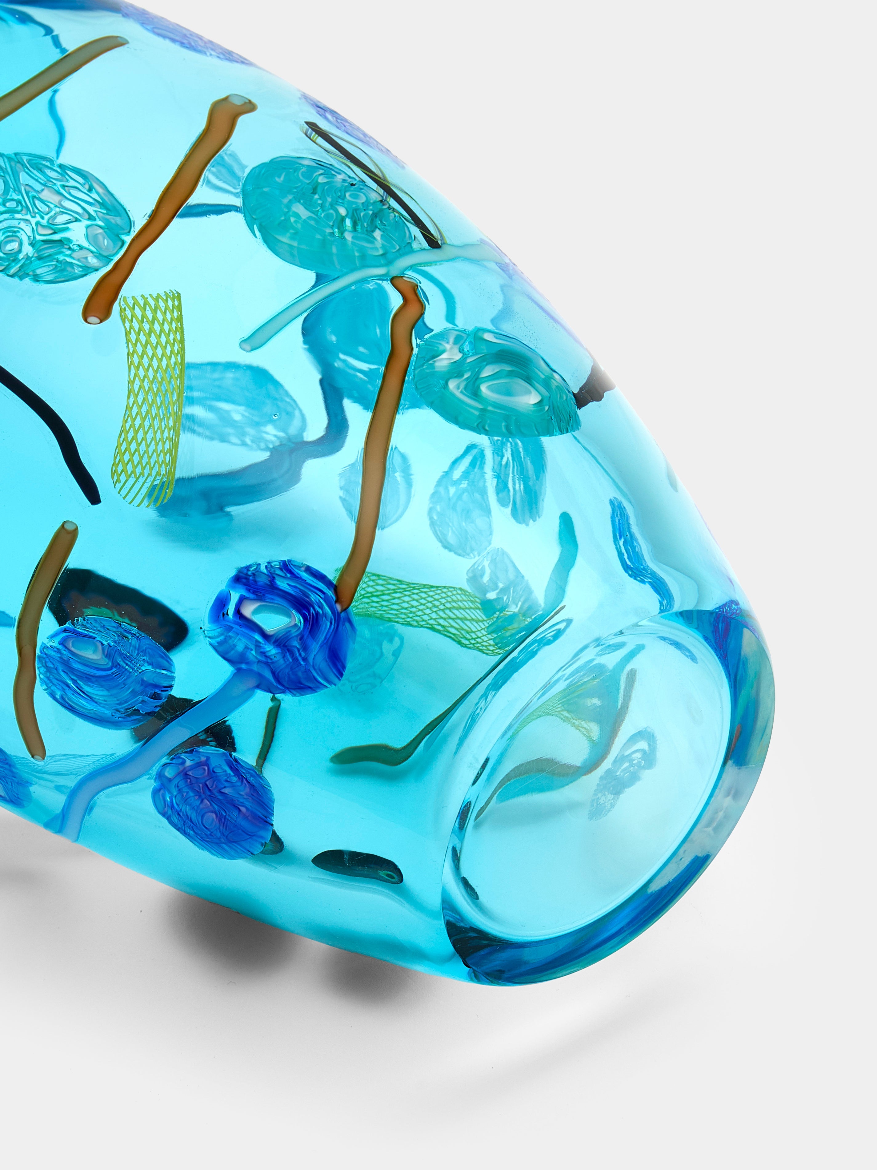 1980s Vitturi Murano Glass Vase (14in/35.5cm)