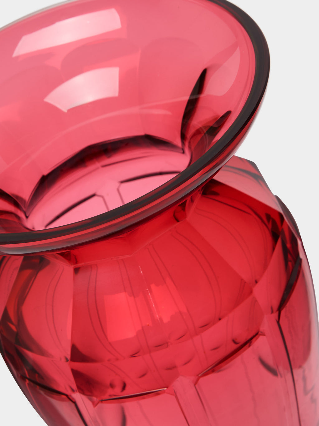 1930s Moser Cut Crystal Vase (14.5in/37cm)