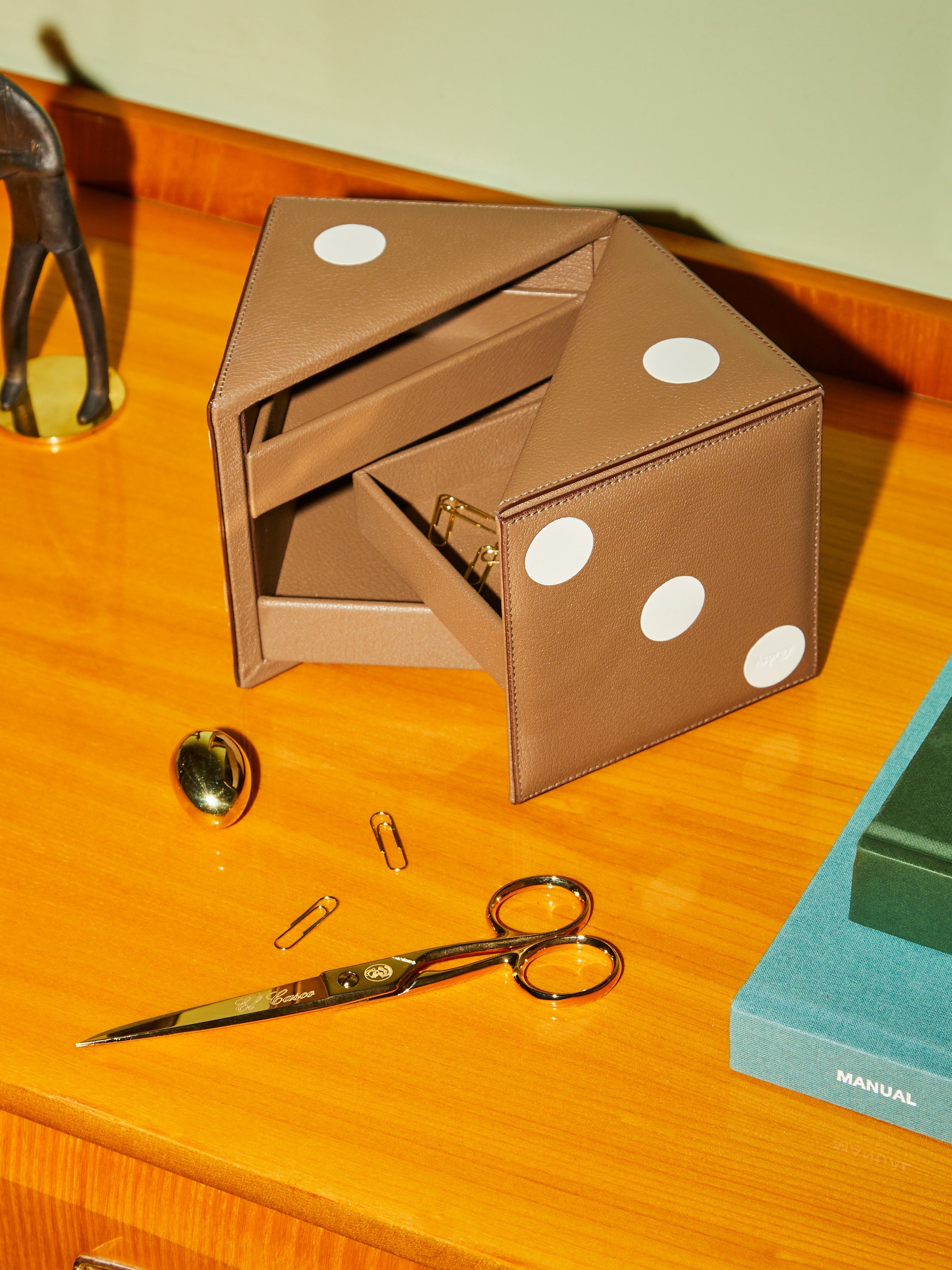 Leather Dice Cube Box