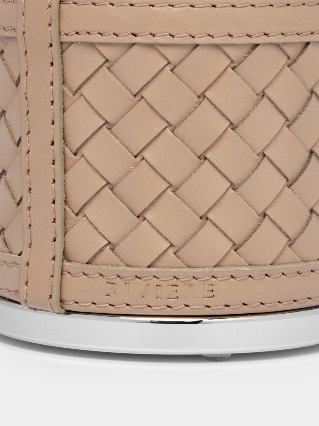 Woven Leather Lidded Box