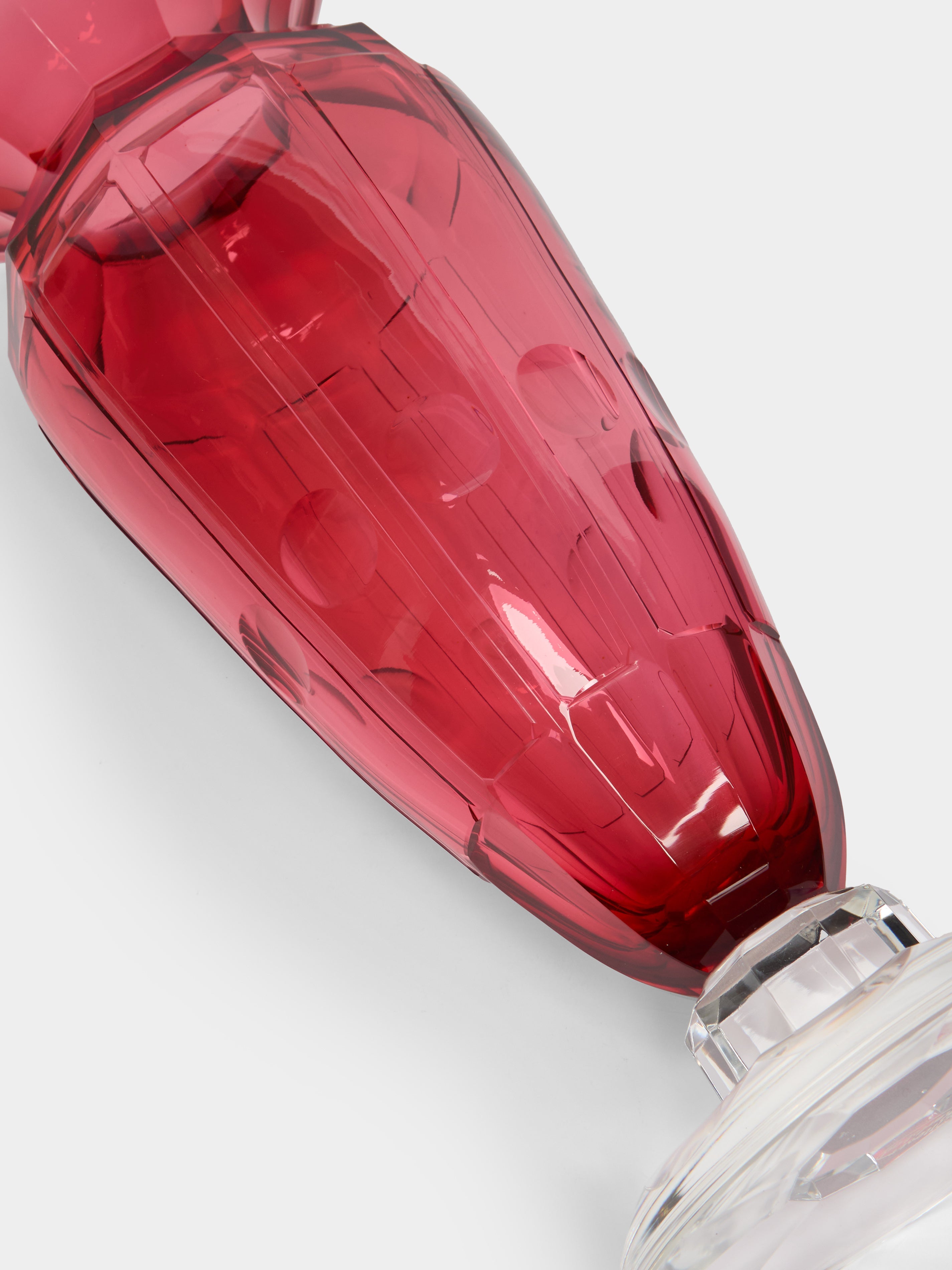 1930s Moser Cut Crystal Vase (14.5in/37cm)