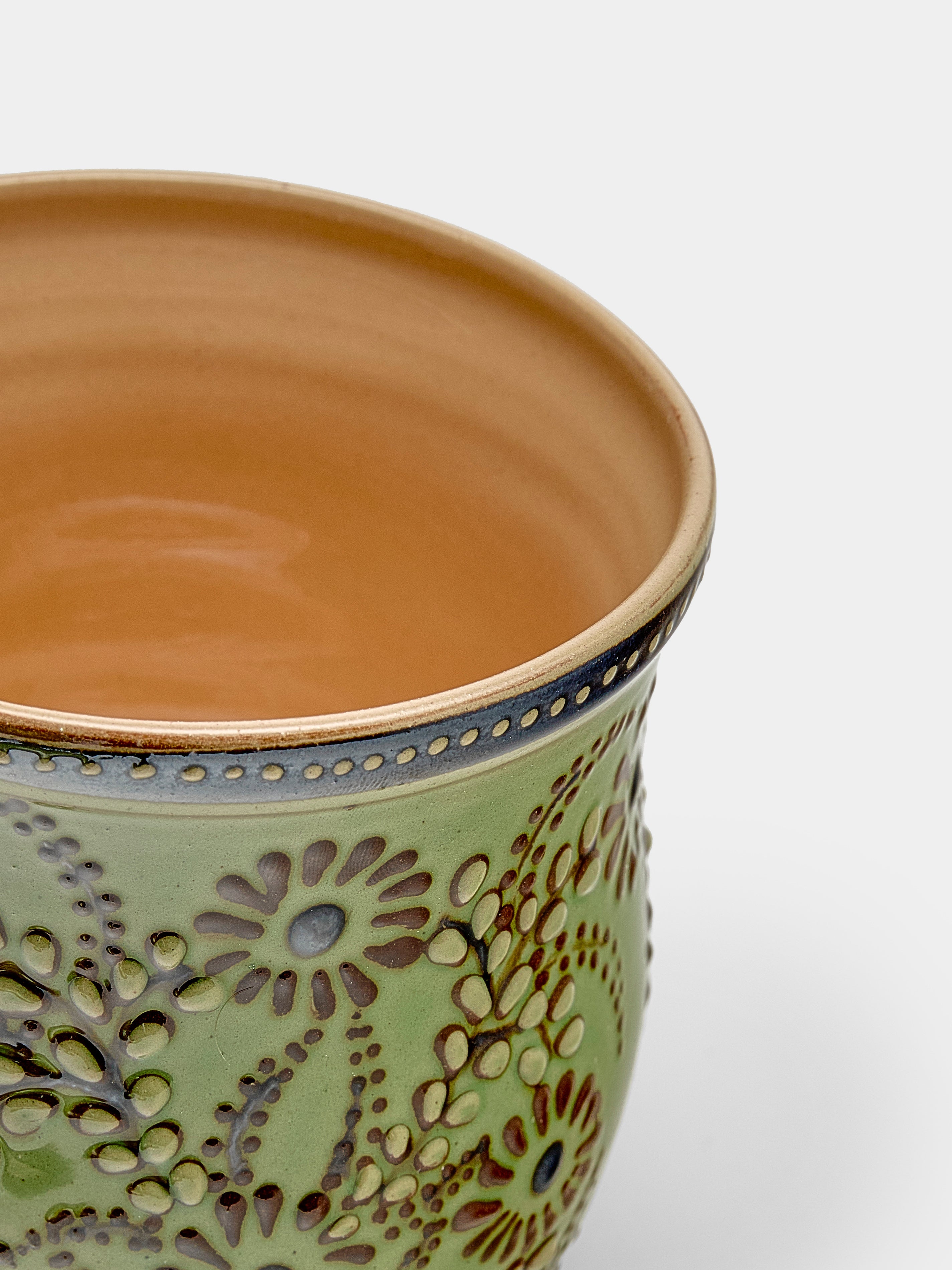 Flowers Hand-Painted Ceramic Mini Lidded Pot