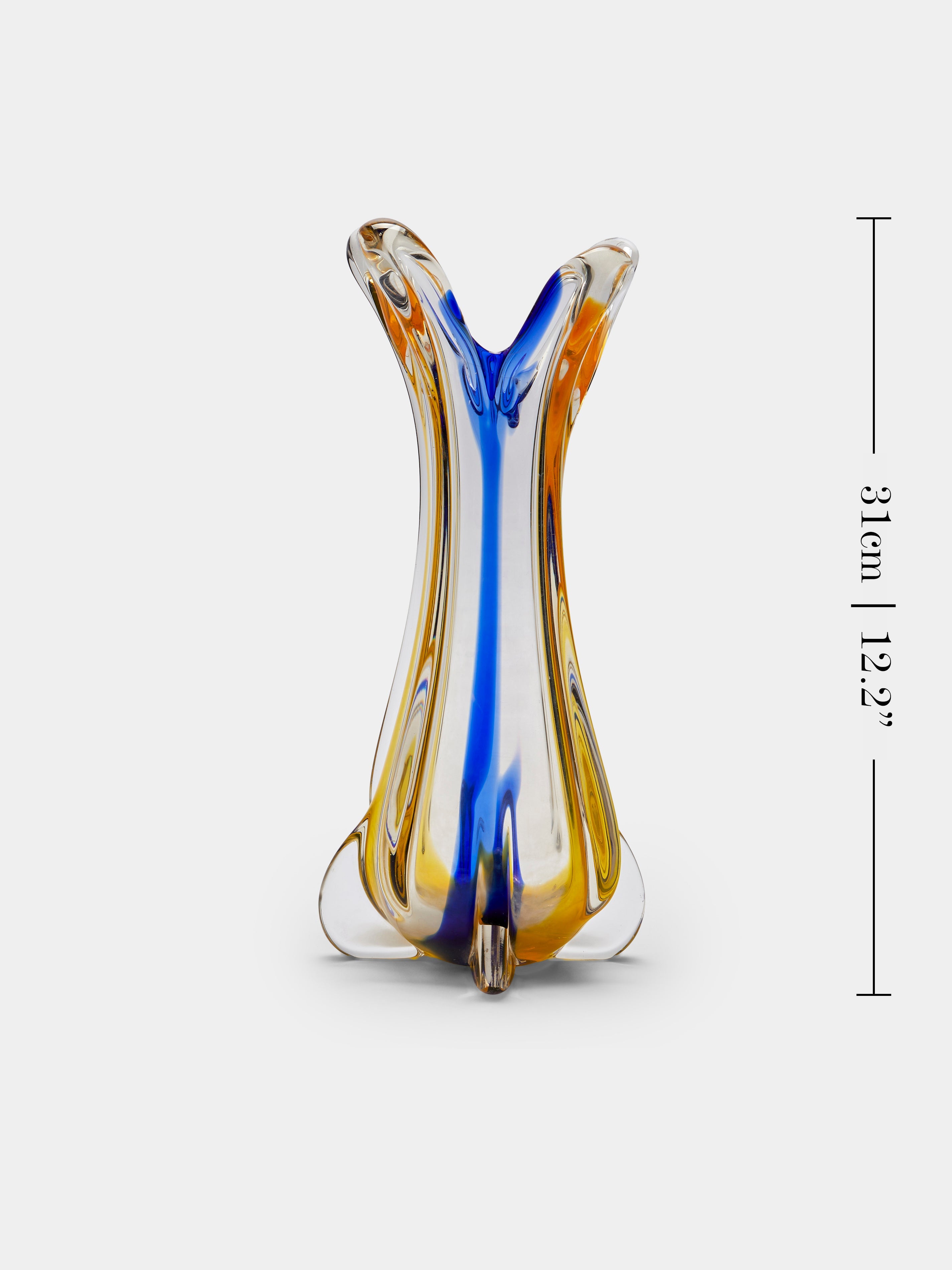 Mid-Century Glass Vase (12in/31cm)