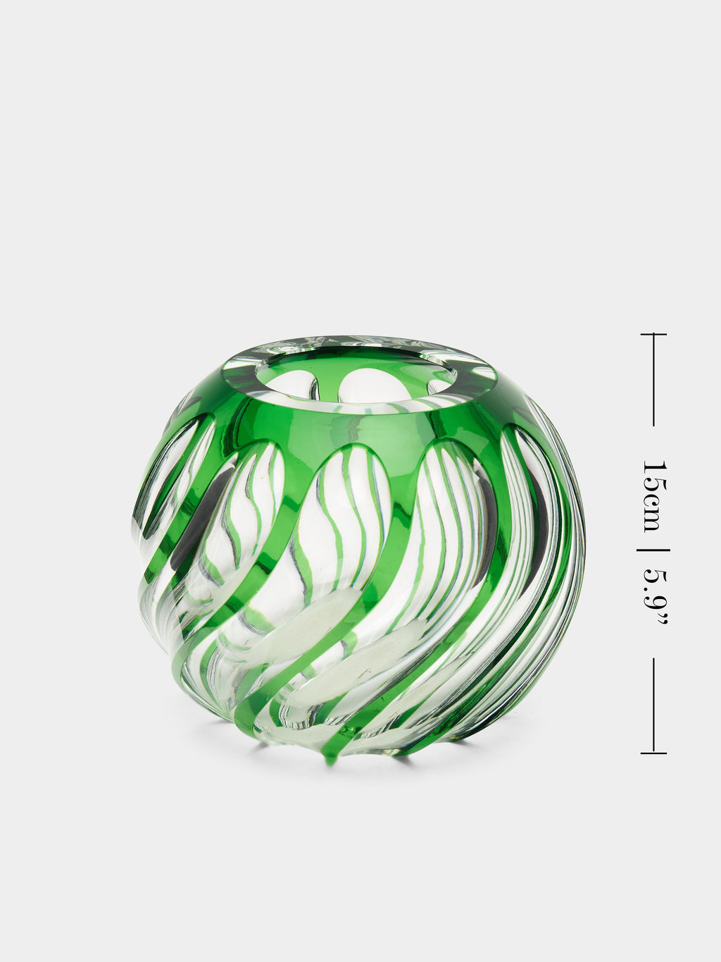 1970s Val Saint Lambert Crystal Vase (7in/18cm)