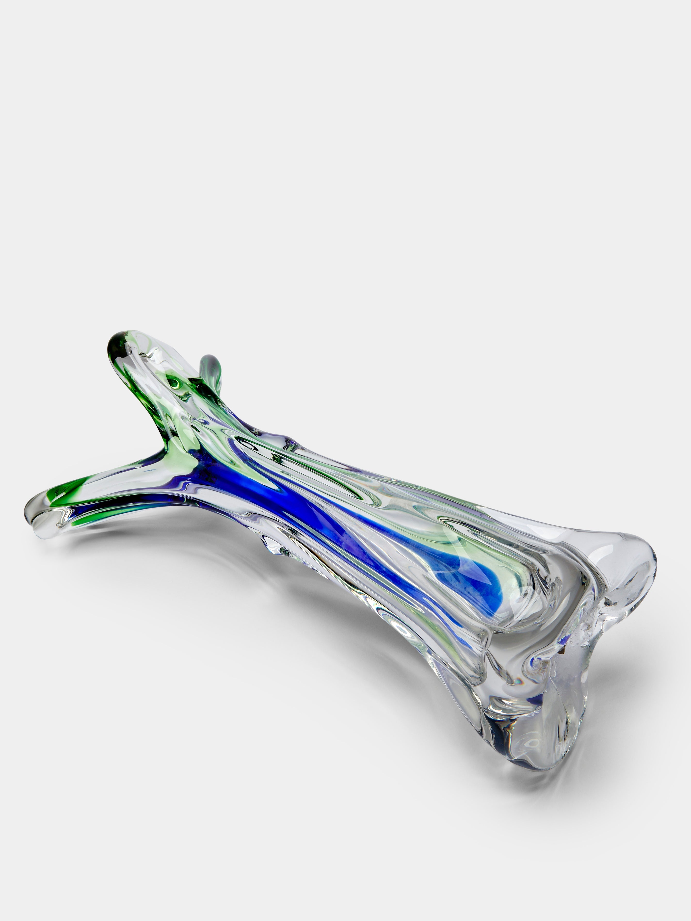 Mid-Century Glass Vase (12in/30cm)