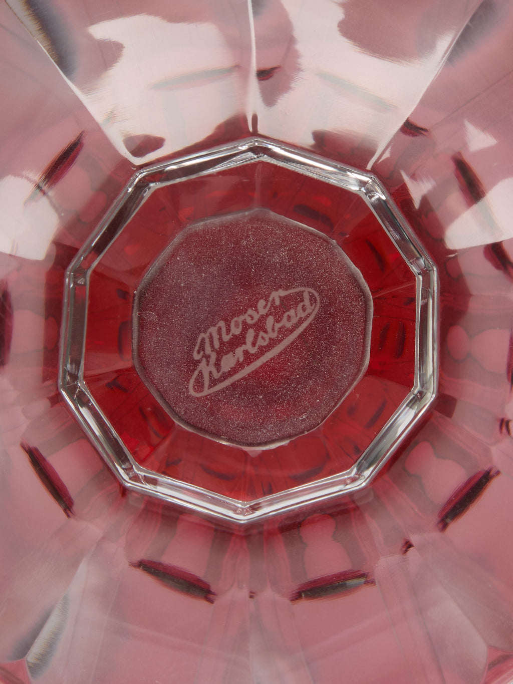 1930s Moser Cut Crystal Vase (14.5in/37cm)