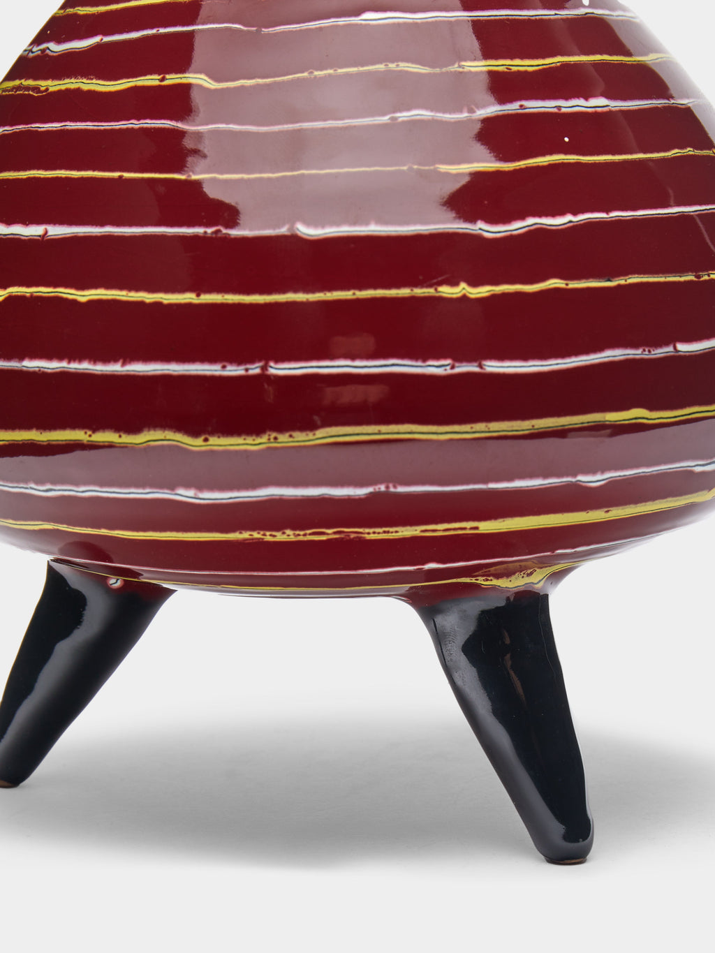 Mid-Century Italian Ceramic Footed Vase (15.5in/40cm)