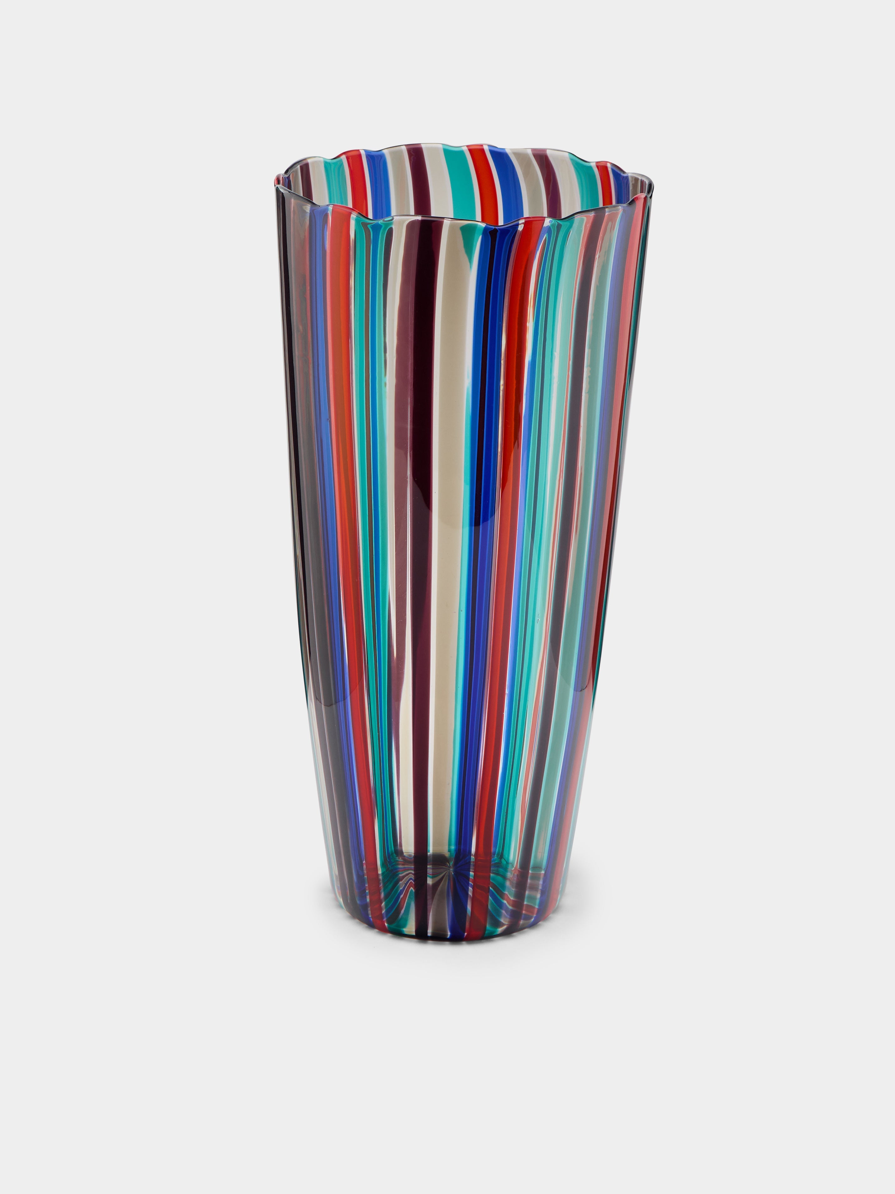 Gio Ponti Canne Hand-Blown Murano Glass Vase (15.5in/40cm)