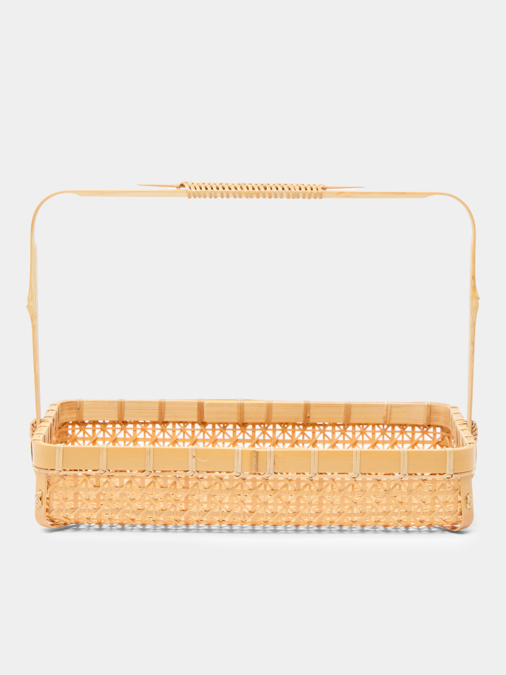 Handwoven Bamboo Basket with Handles