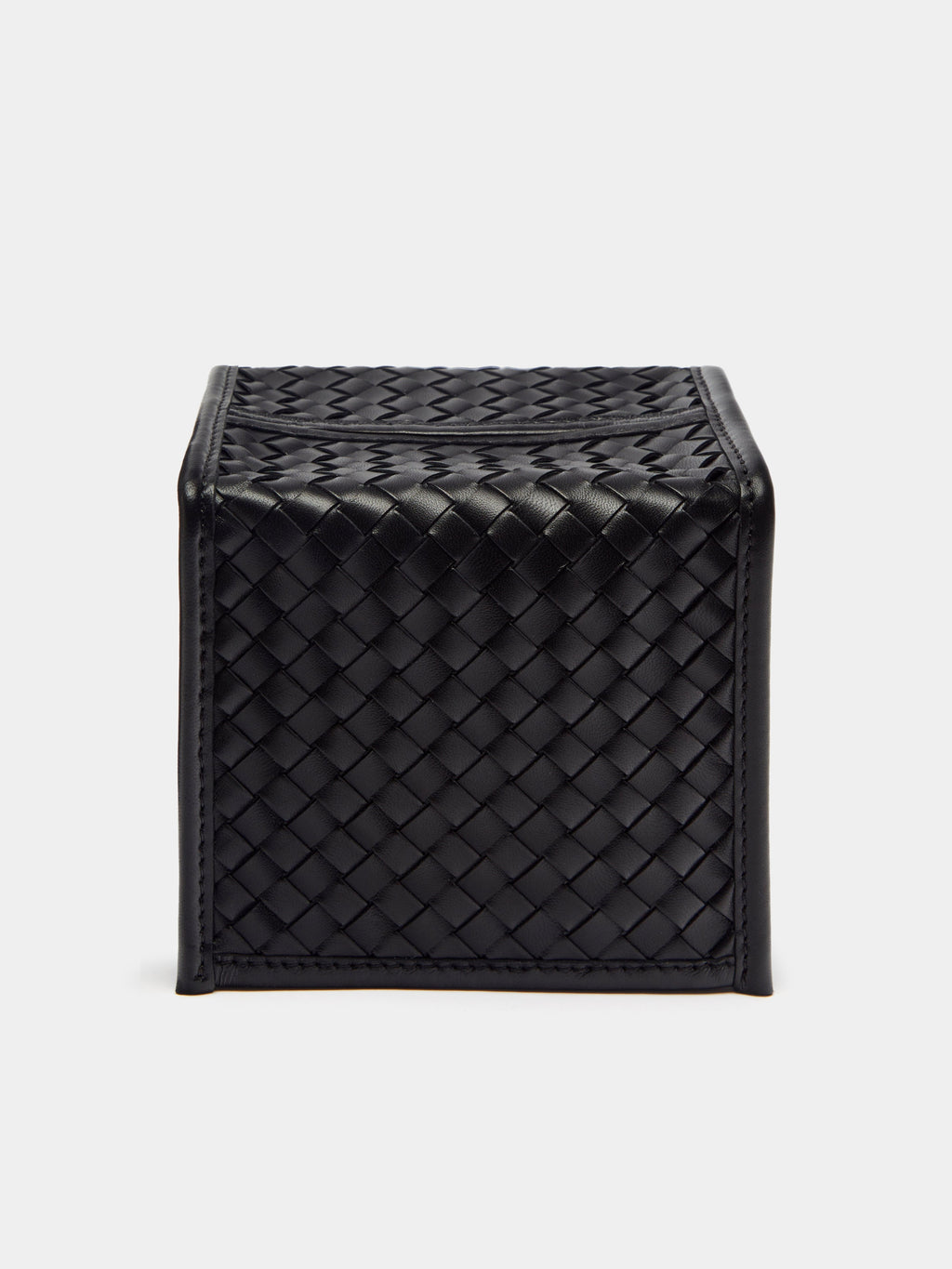 Woven Leather Tissue Box
