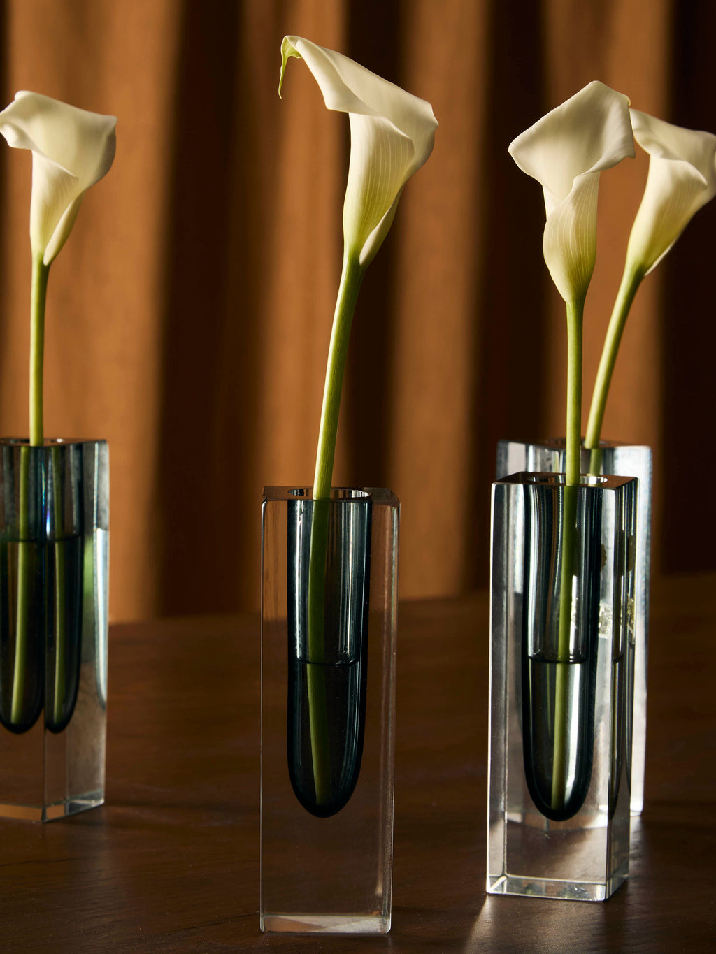 1970s Sommerso Murano Glass Bud Vases – 8.5in/22cm (Set of 4)