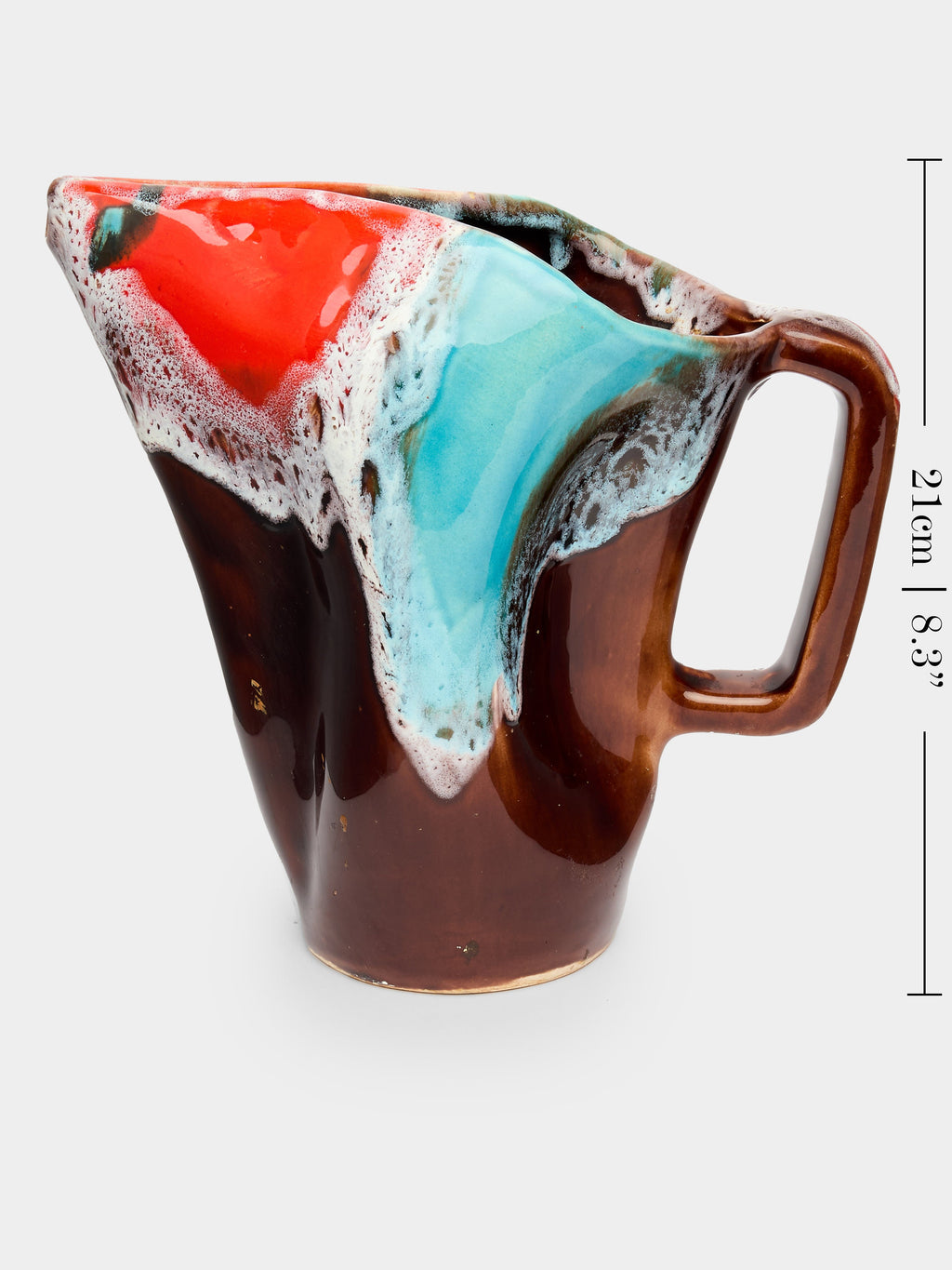 1950s Vallauris Ceramic Vase (8in/21cm)