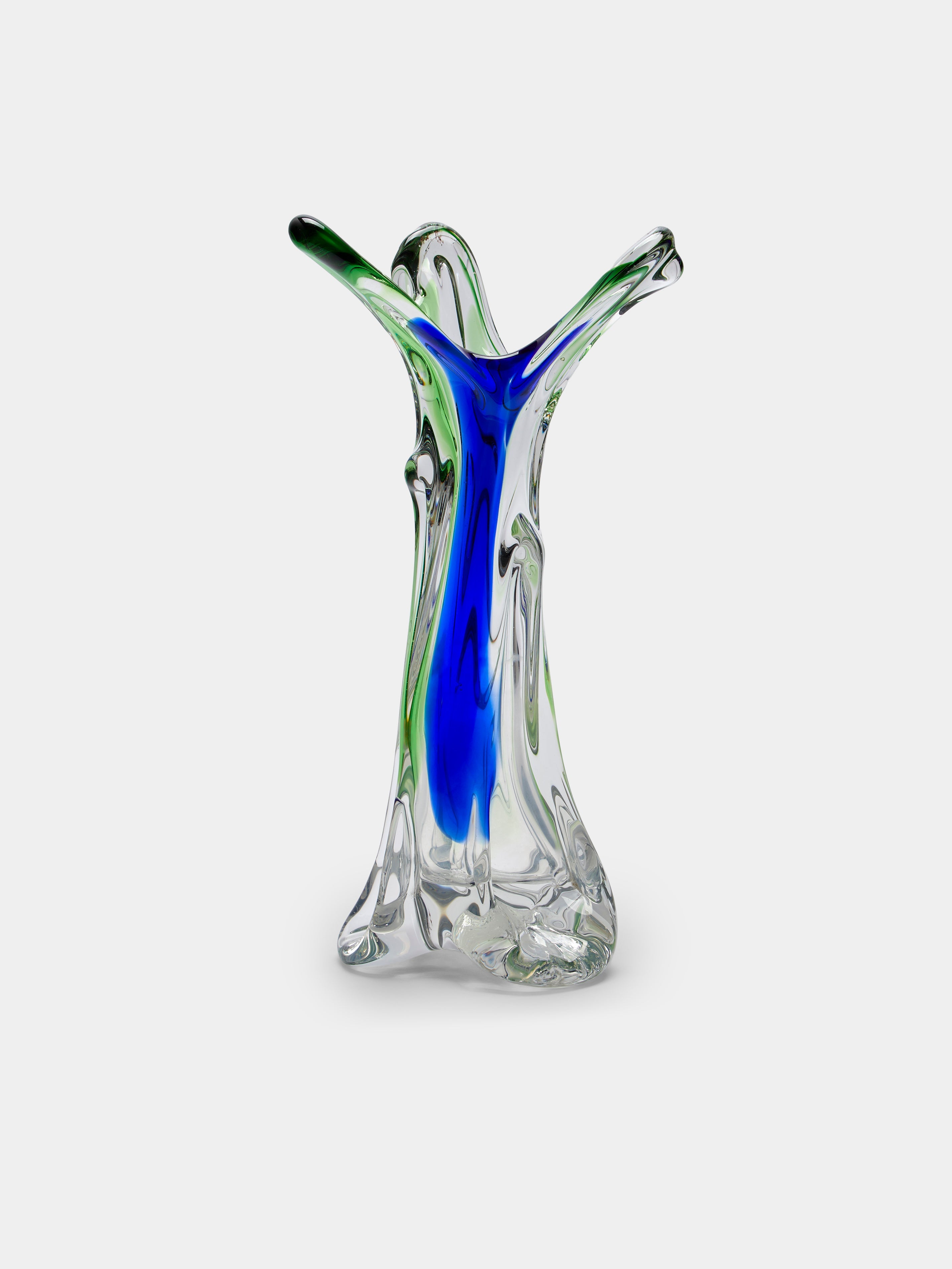 Mid-Century Glass Vase (12in/30cm)