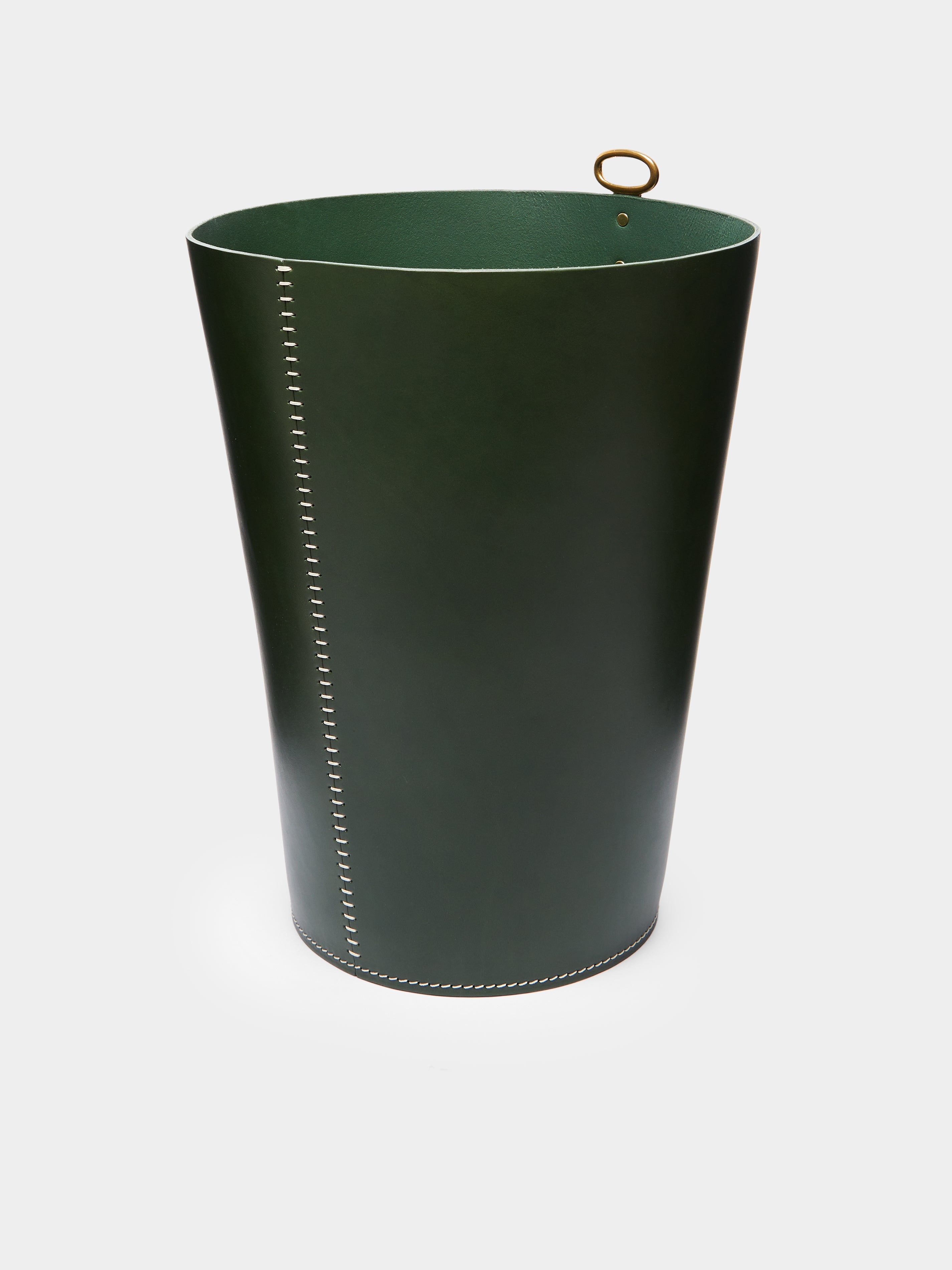 Eyelet Leather Wastepaper Bin