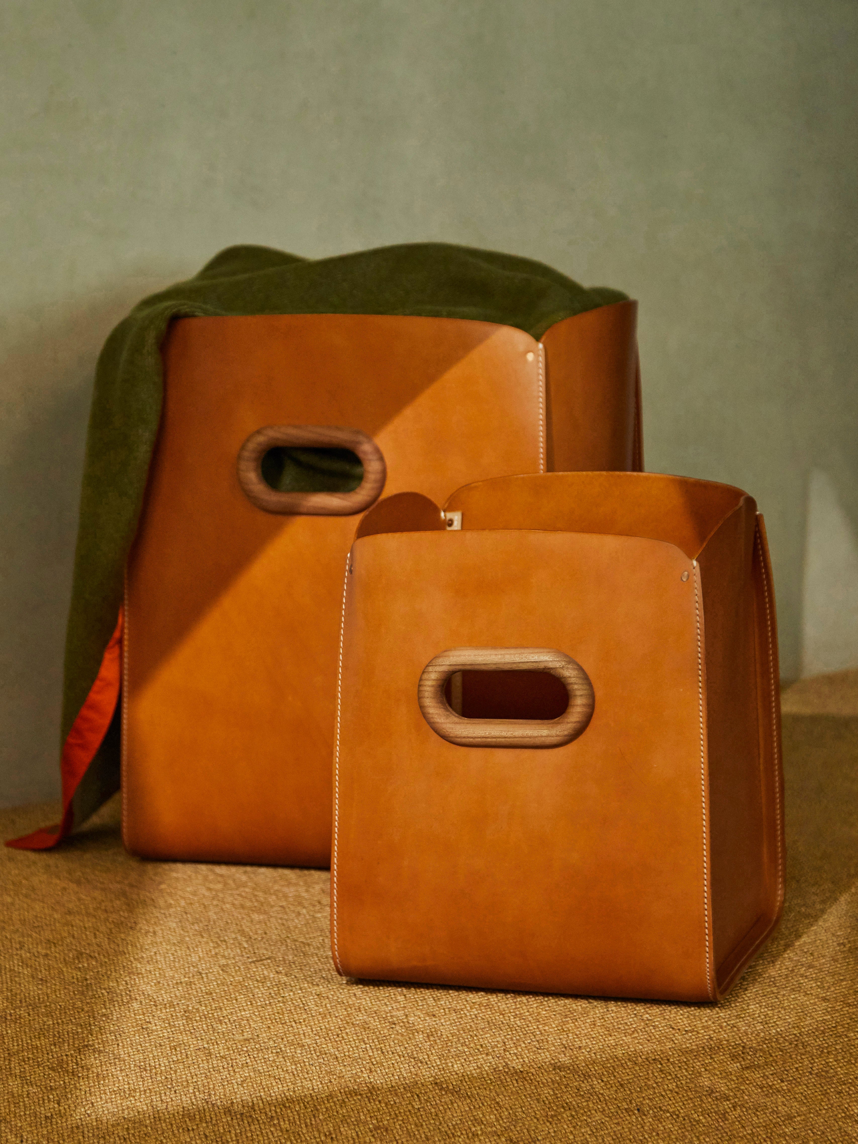 Ample Leather Small Storage Basket