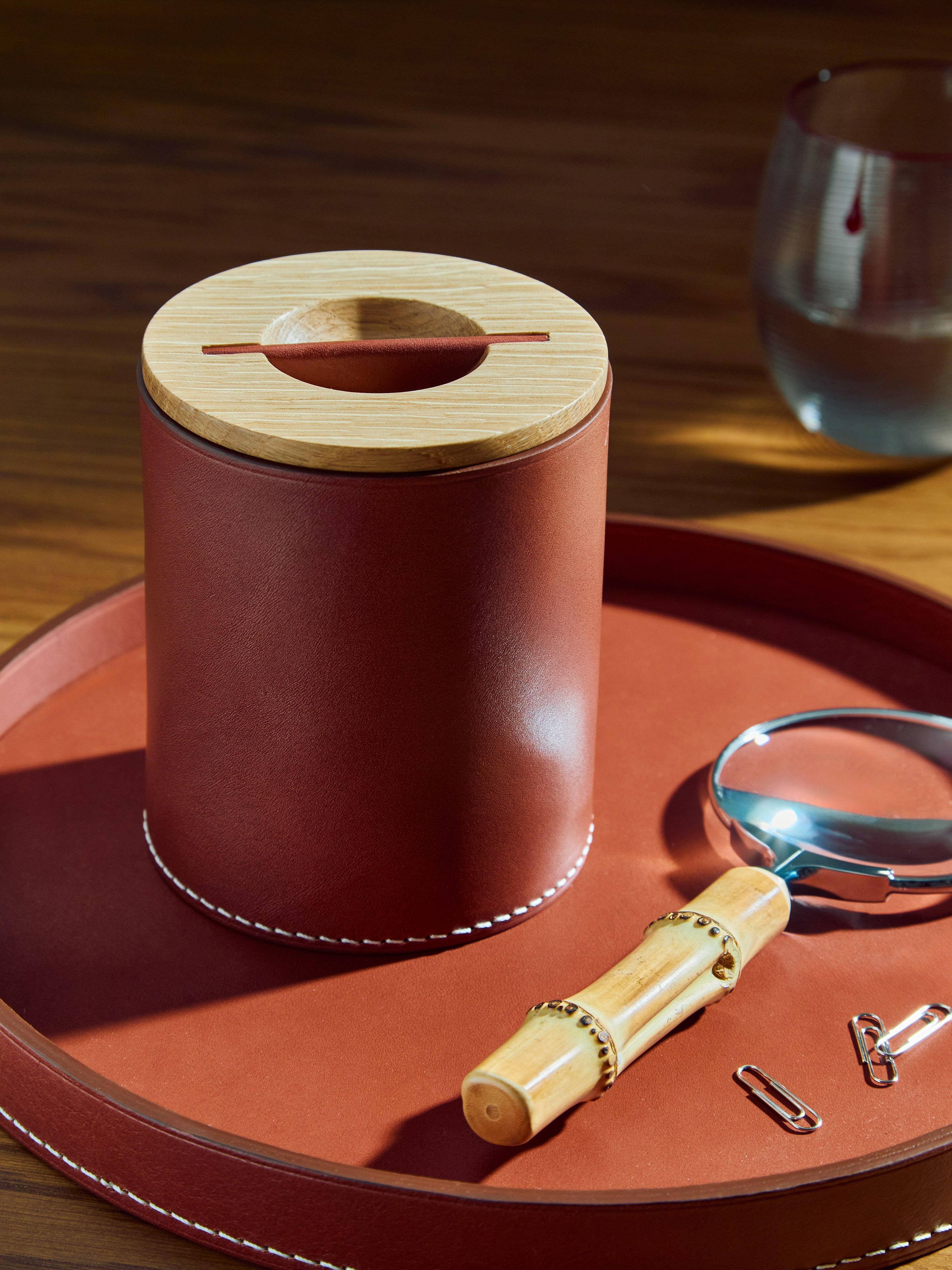 Mell Leather and Wood Extra Large Box