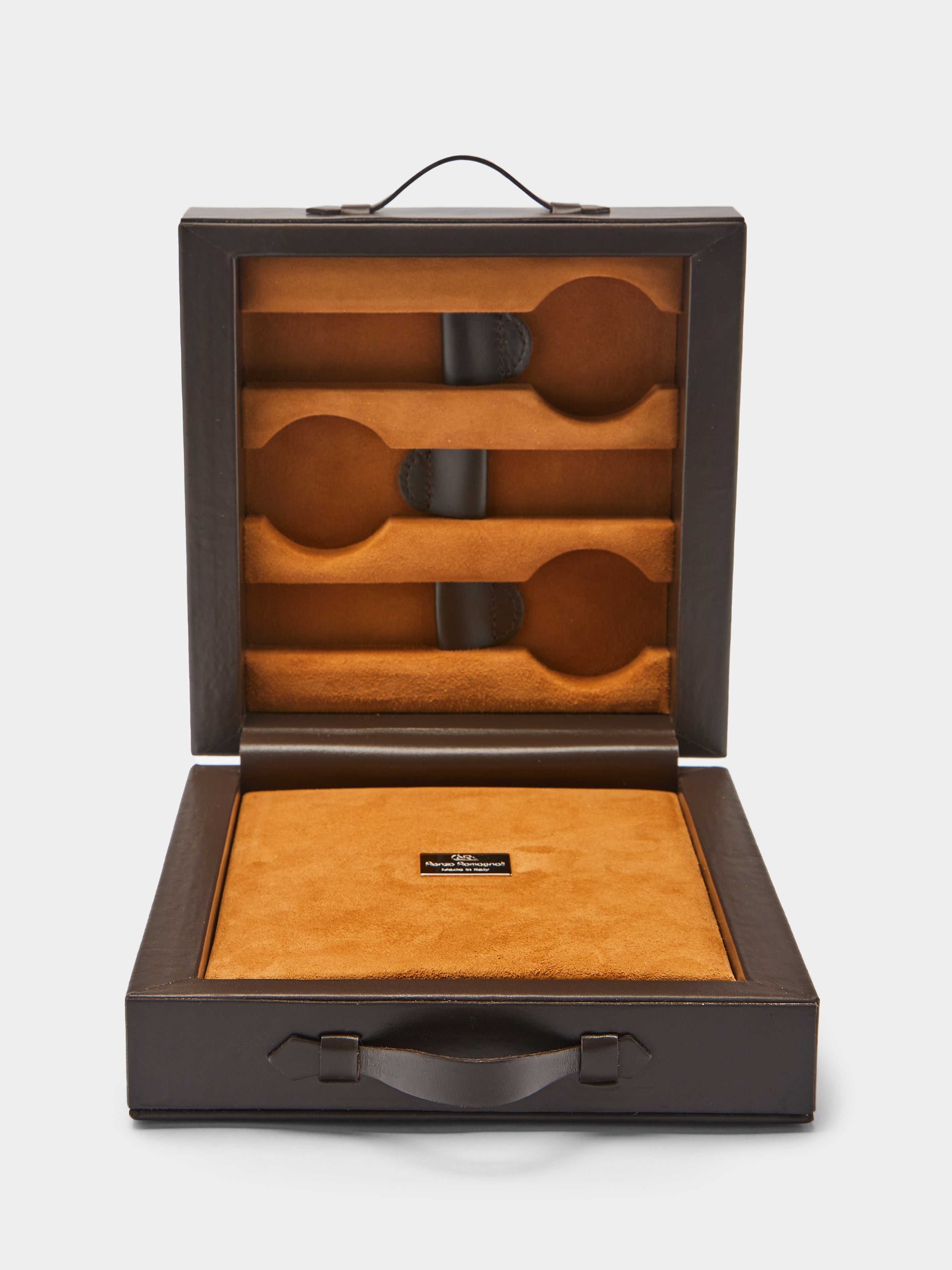 Keope Leather Travel Watch Case (6 Watches)