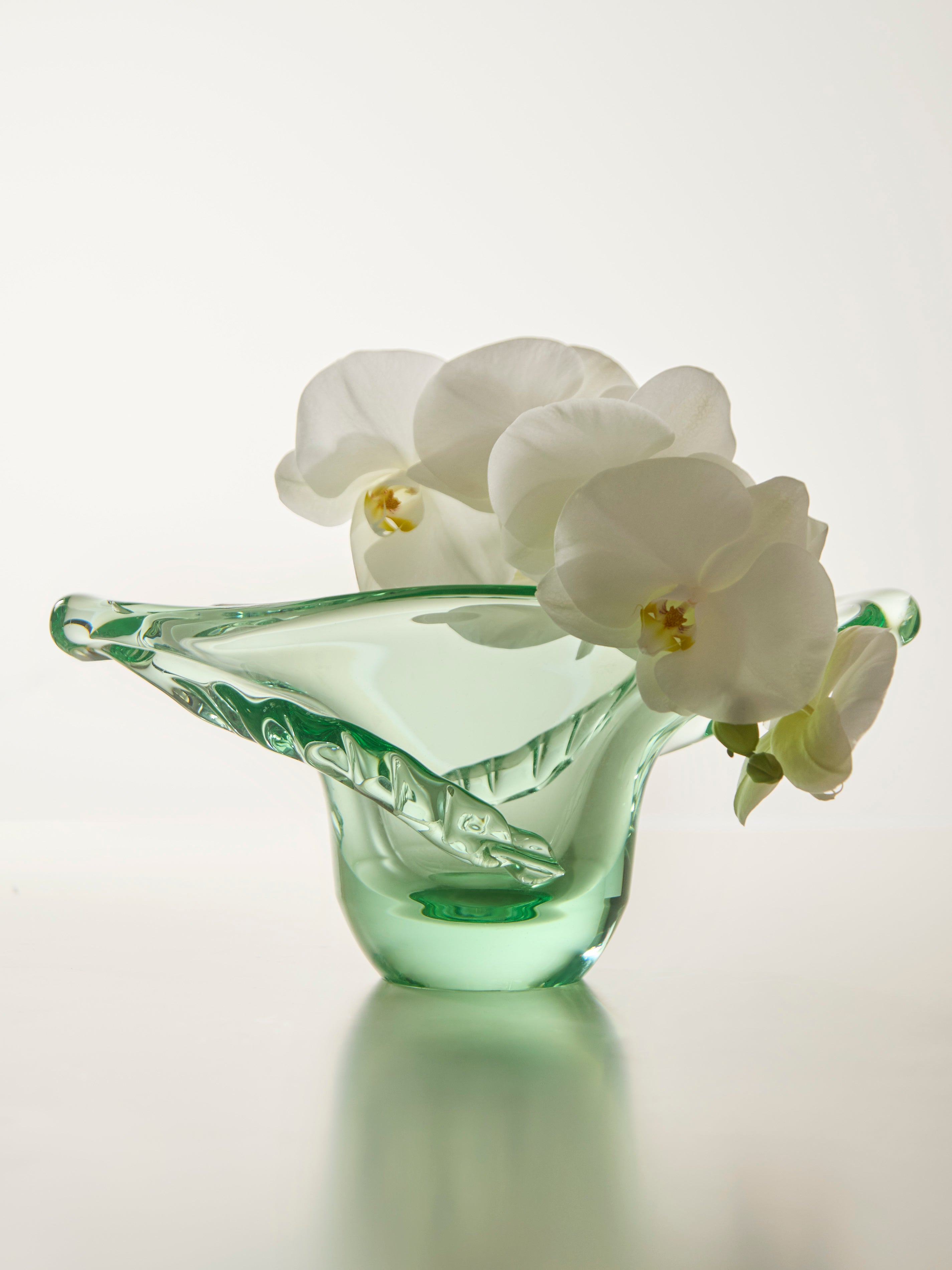 1950s Daum Crystal Vase (15in/38cm)