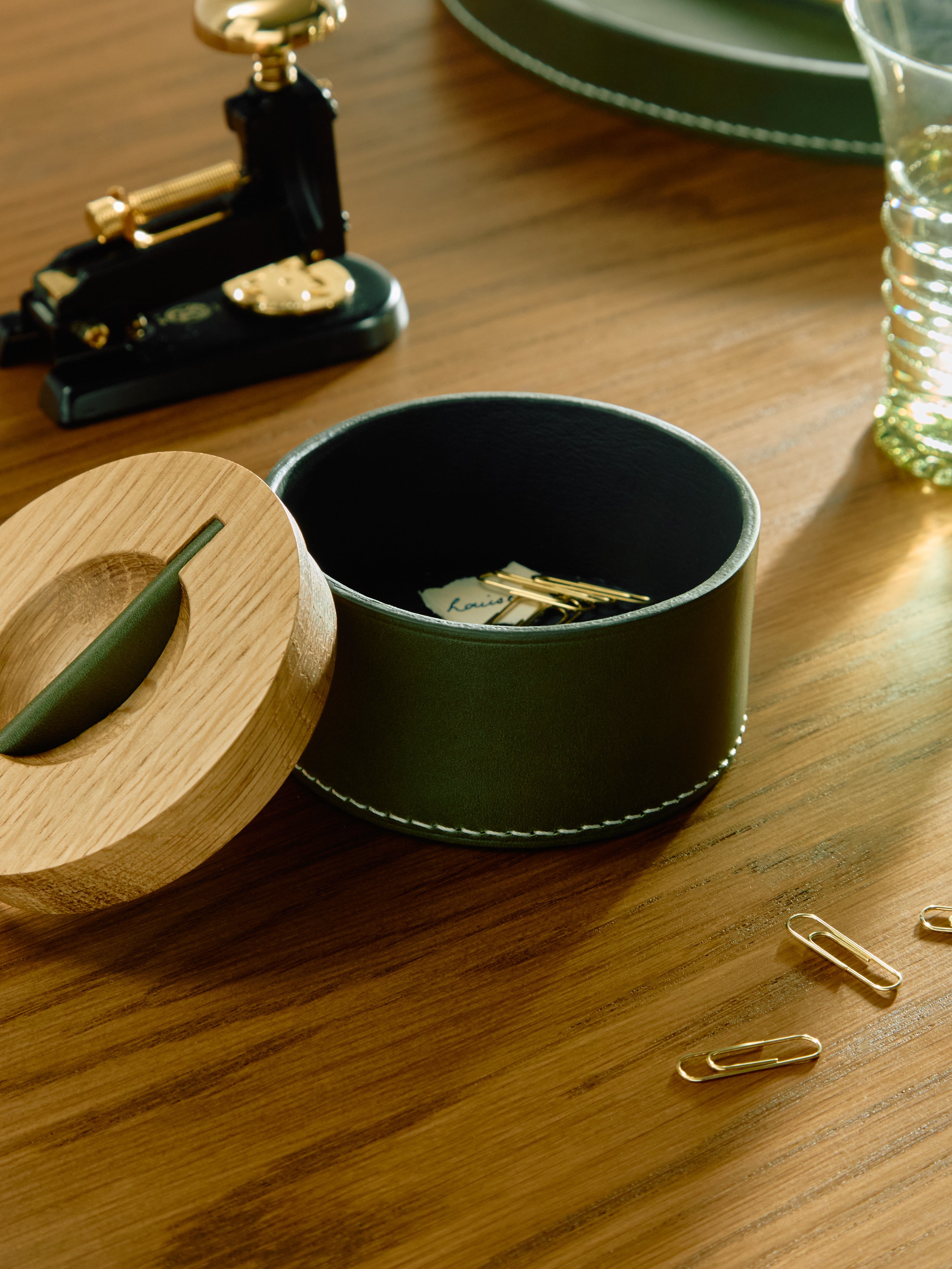 Mell Leather and Wood Low Box