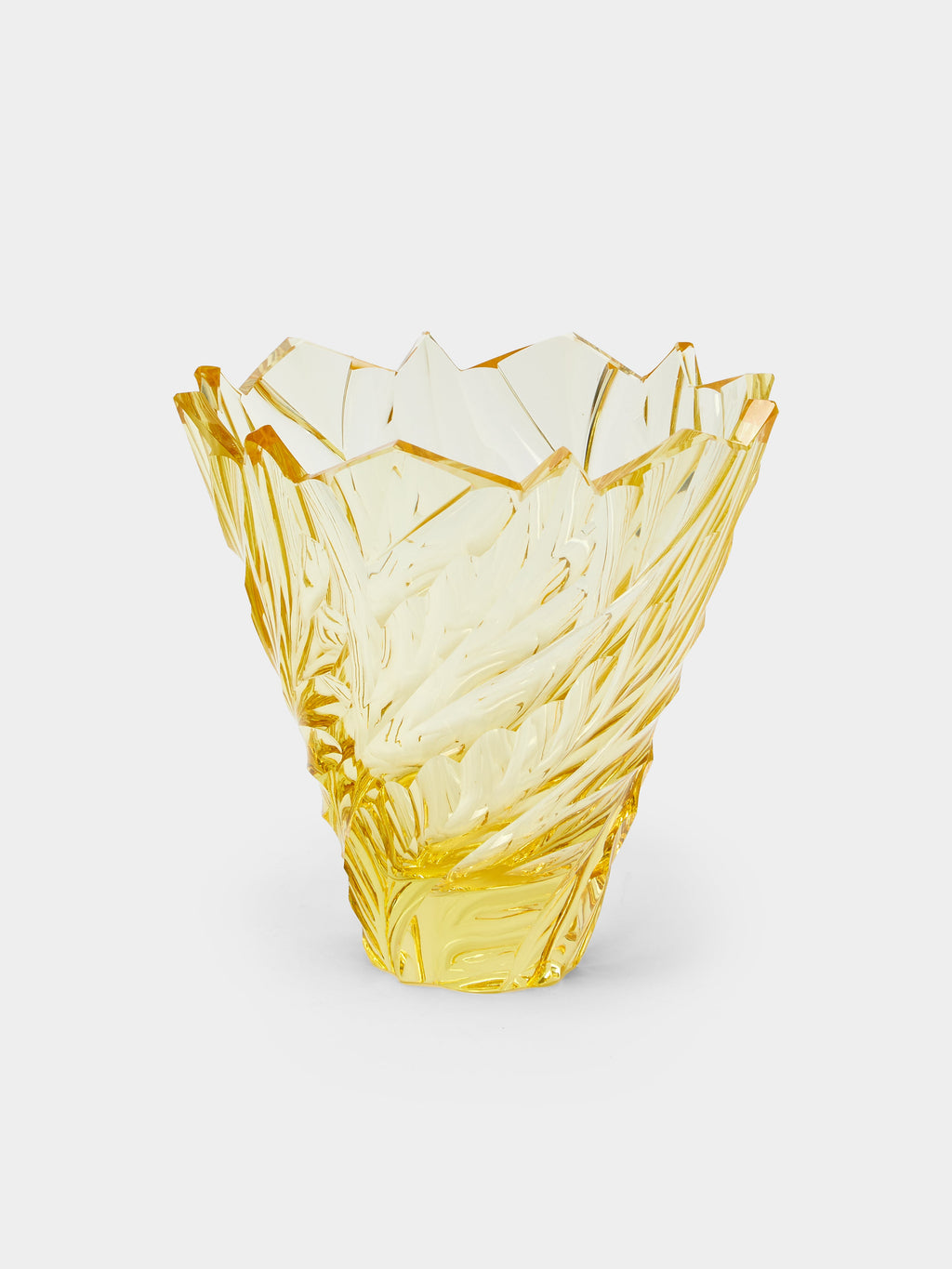 1930s Bohemian Crystal Vase (10.5in/27cm)