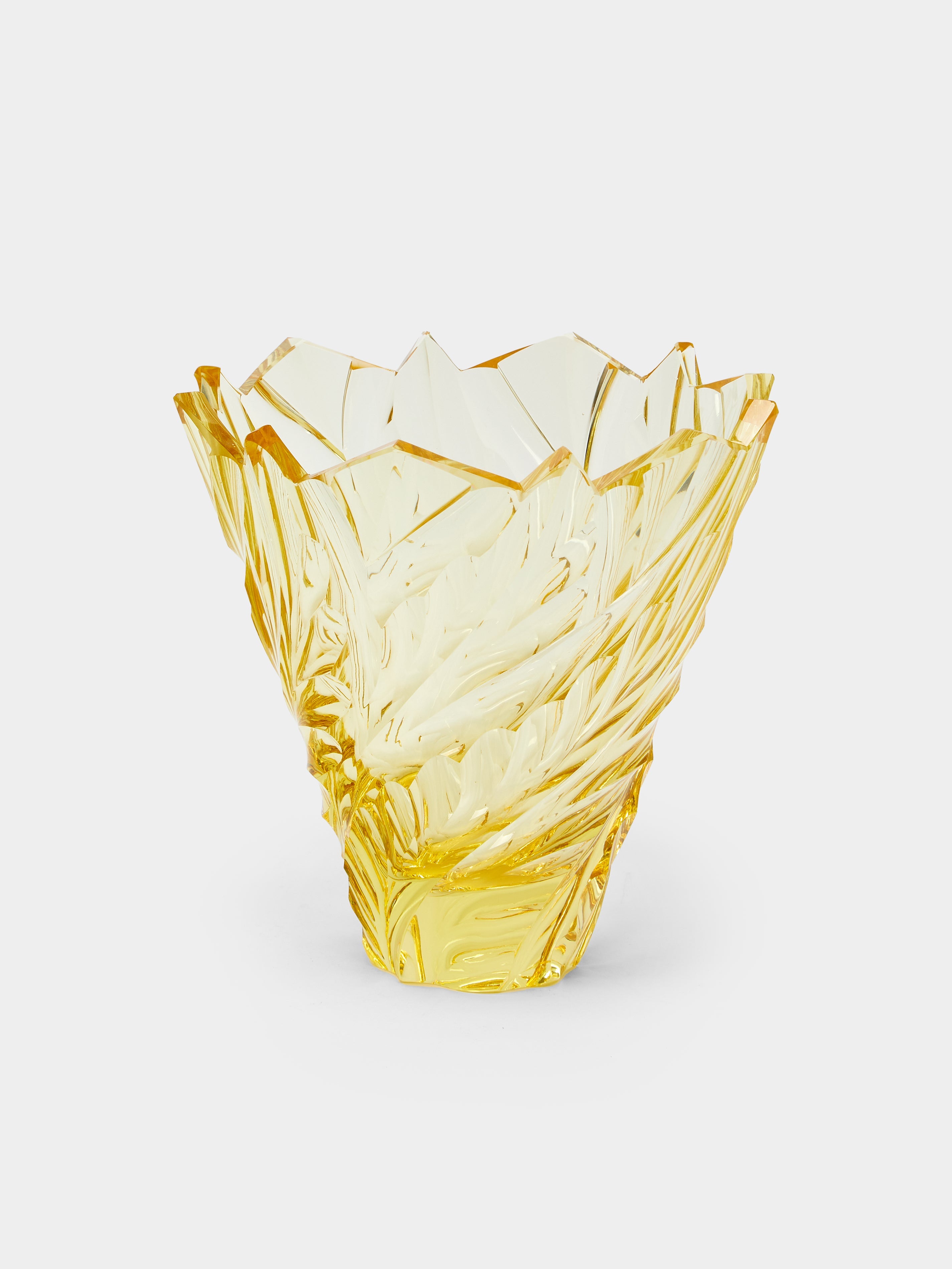 1930s Bohemian Crystal Vase (10.5in/27cm)